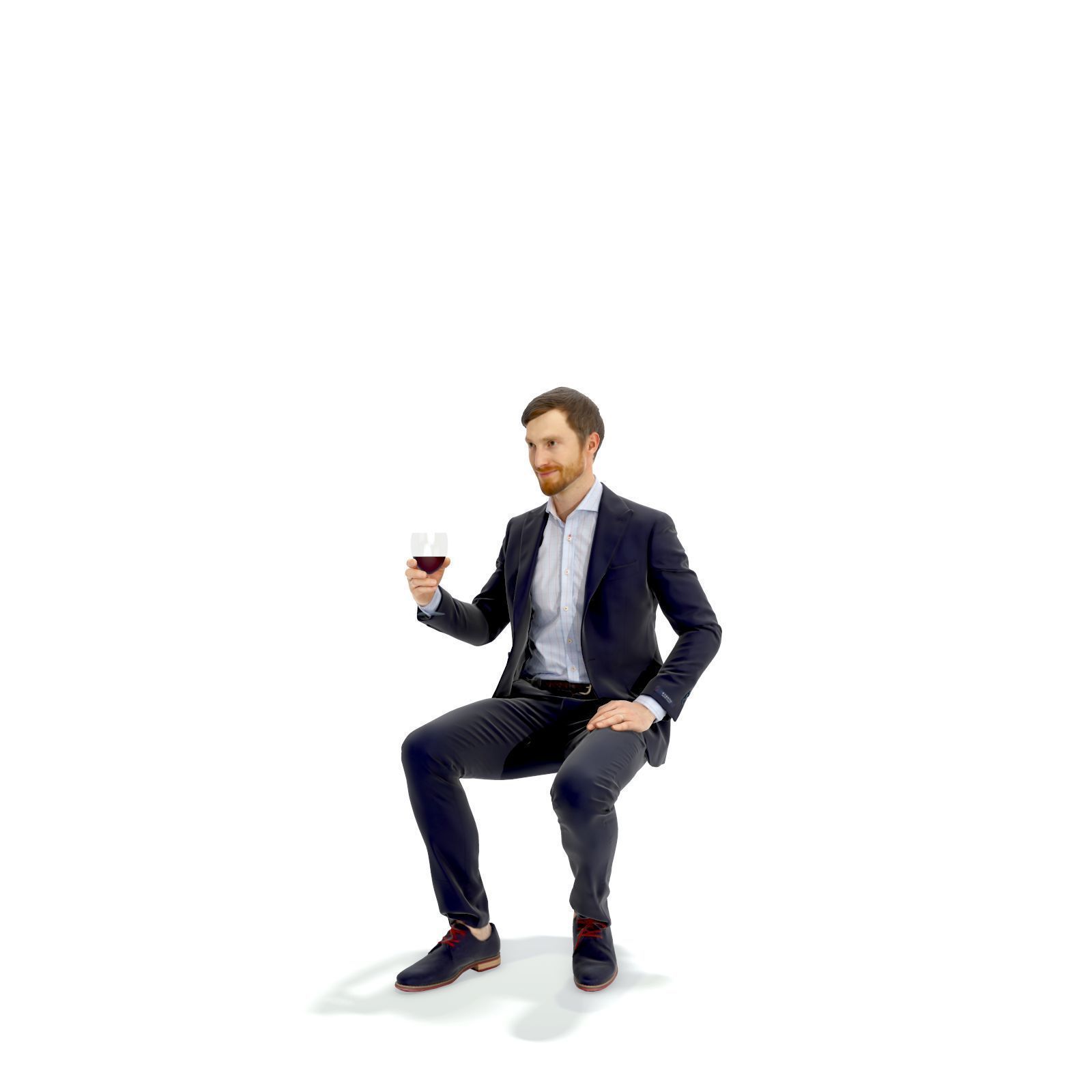 Sitting Elegant Man Cheering with Glass EMan0313-HD2-O03P01-S 3D model_63