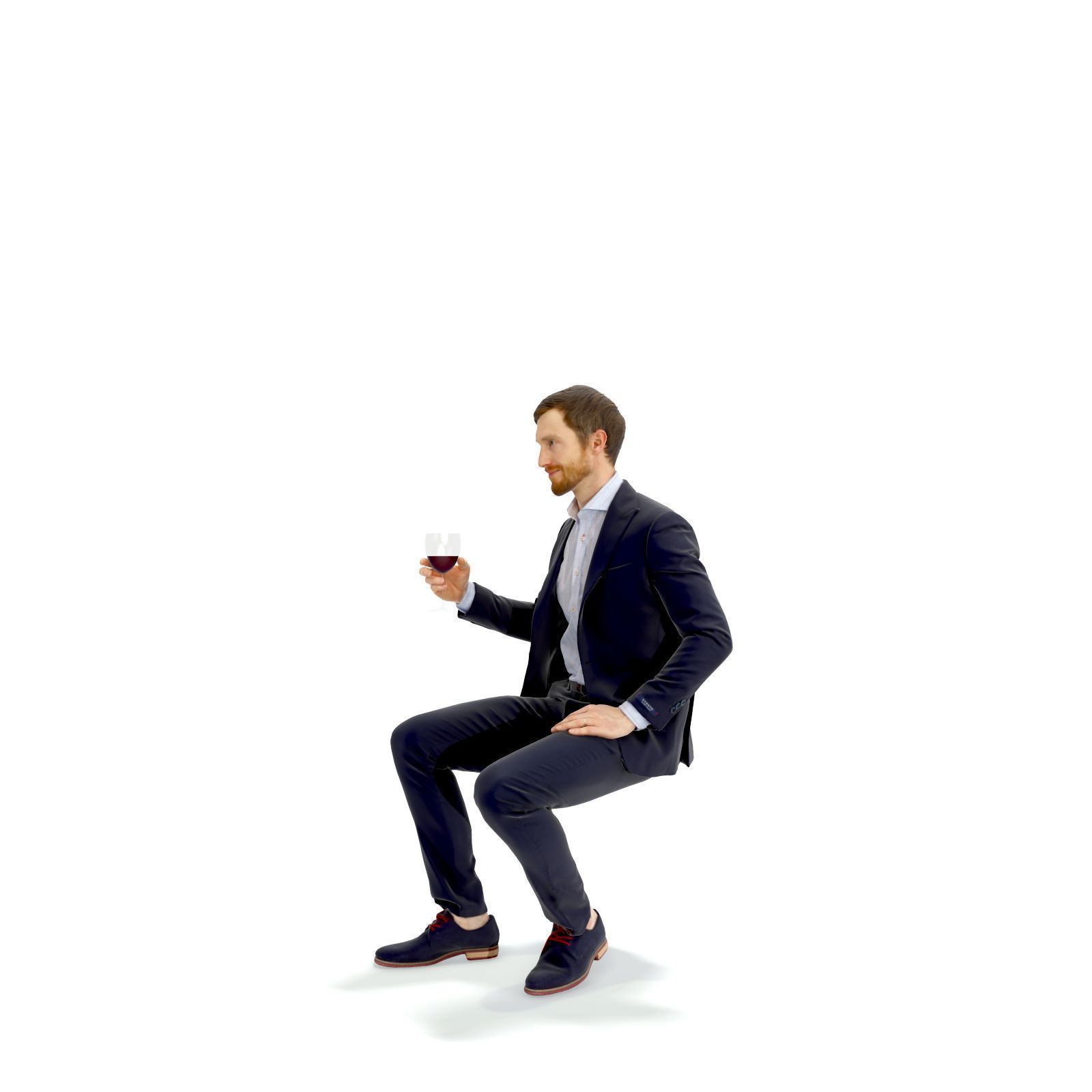 Sitting Elegant Man Cheering with Glass EMan0313-HD2-O03P01-S 3D model_58