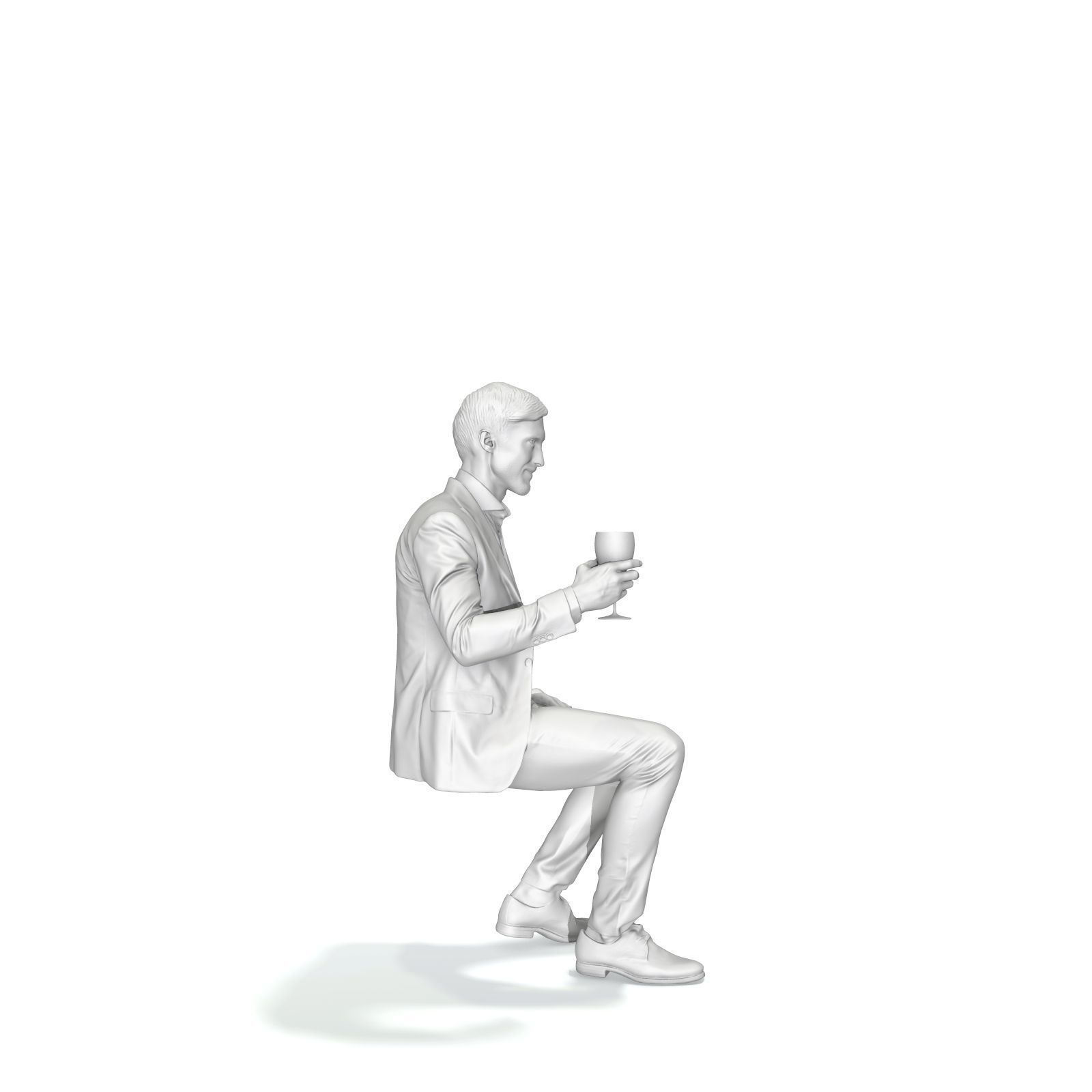 Sitting Elegant Man Cheering with Glass EMan0313-HD2-O03P01-S 3D model_55