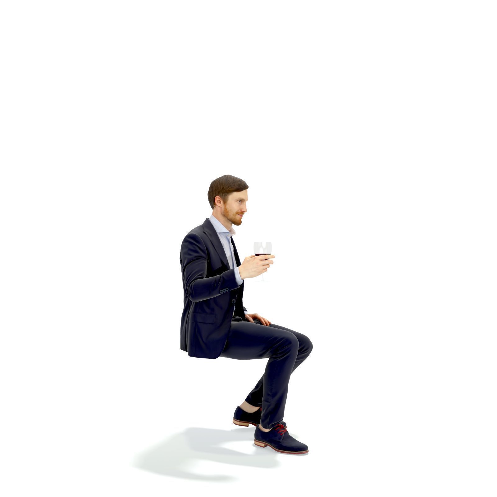 Sitting Elegant Man Cheering with Glass EMan0313-HD2-O03P01-S 3D model_67