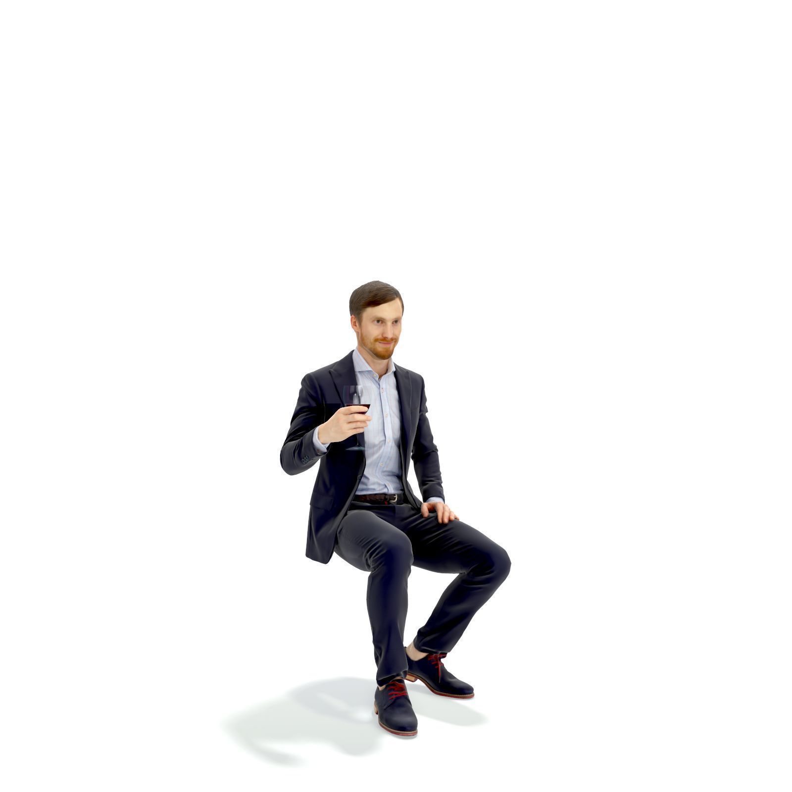 Sitting Elegant Man Cheering with Glass EMan0313-HD2-O03P01-S 3D model_62