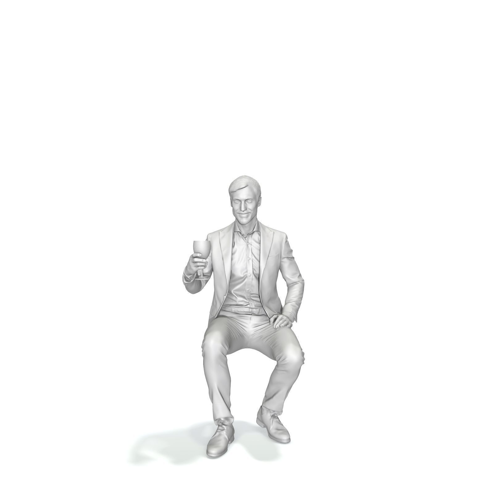 Sitting Elegant Man Cheering with Glass EMan0313-HD2-O03P01-S 3D model_9