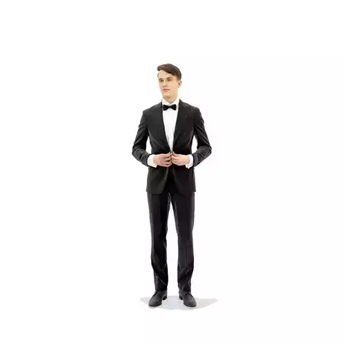 Elegant Man in Tuxedo EMan0312-HD2-O07P01-S 3D model