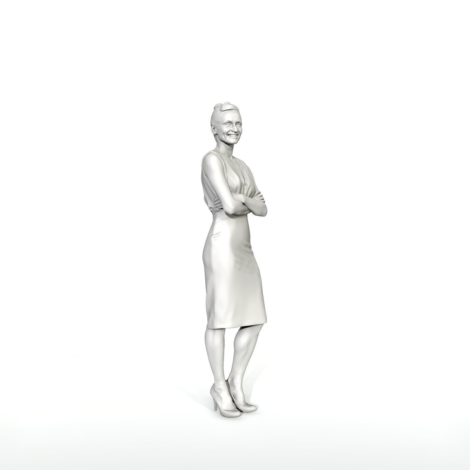 Smiling Business Woman with Long Skirt BWom0315-HD2-O01P01-S 3D model_6