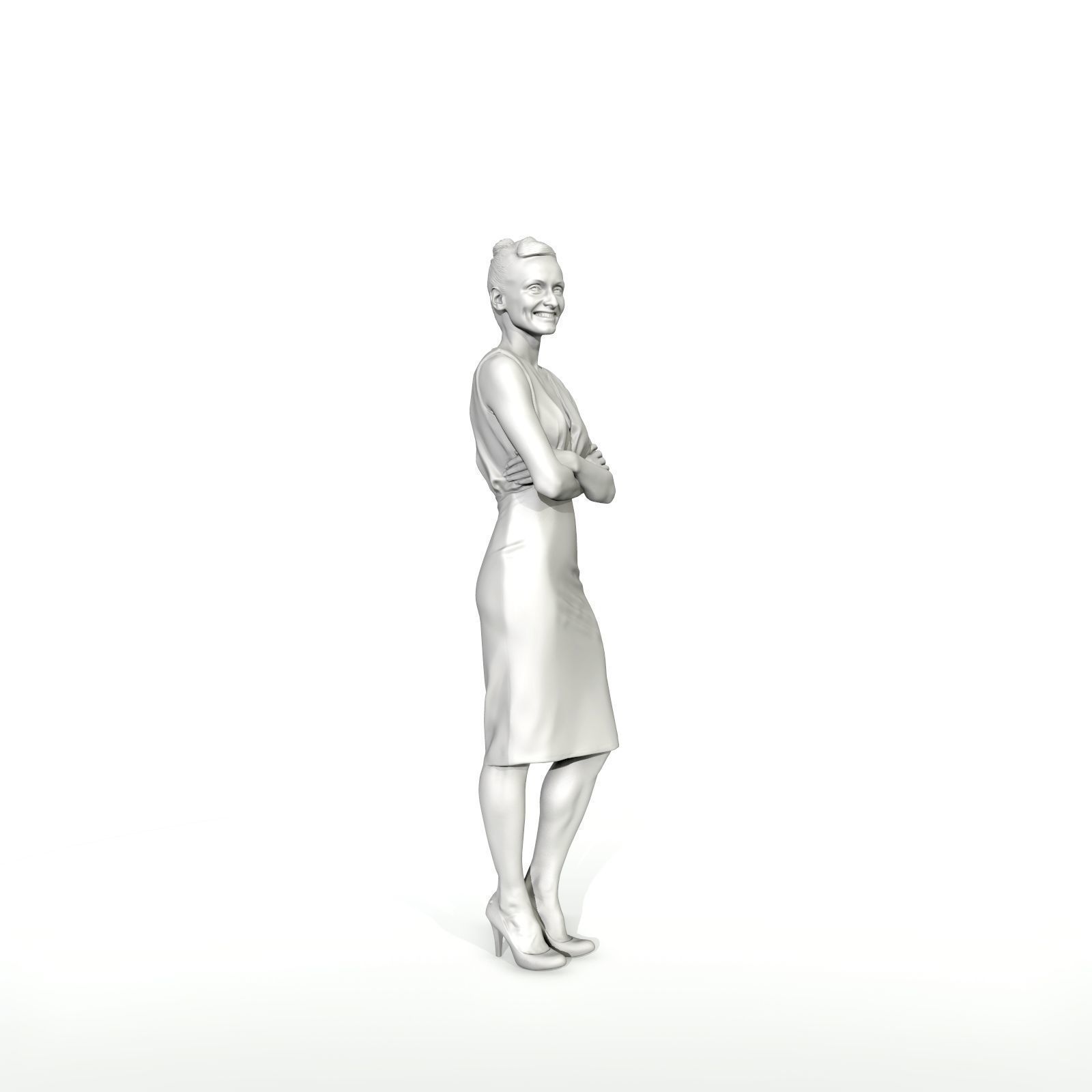 Smiling Business Woman with Long Skirt BWom0315-HD2-O01P01-S 3D model_12