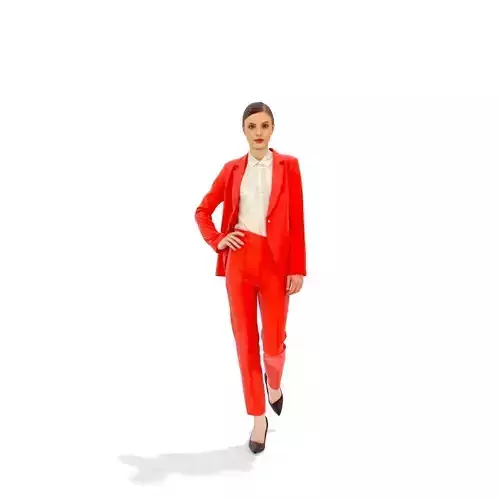 Standing Business Woman in Red Suit BWom0312-HD2-O01P01-S