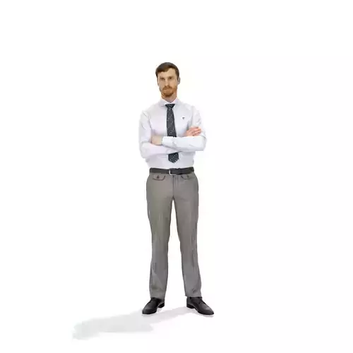 Standing Cross-Arm Business Man BMan0313-HD2-O01P02-S 3D model