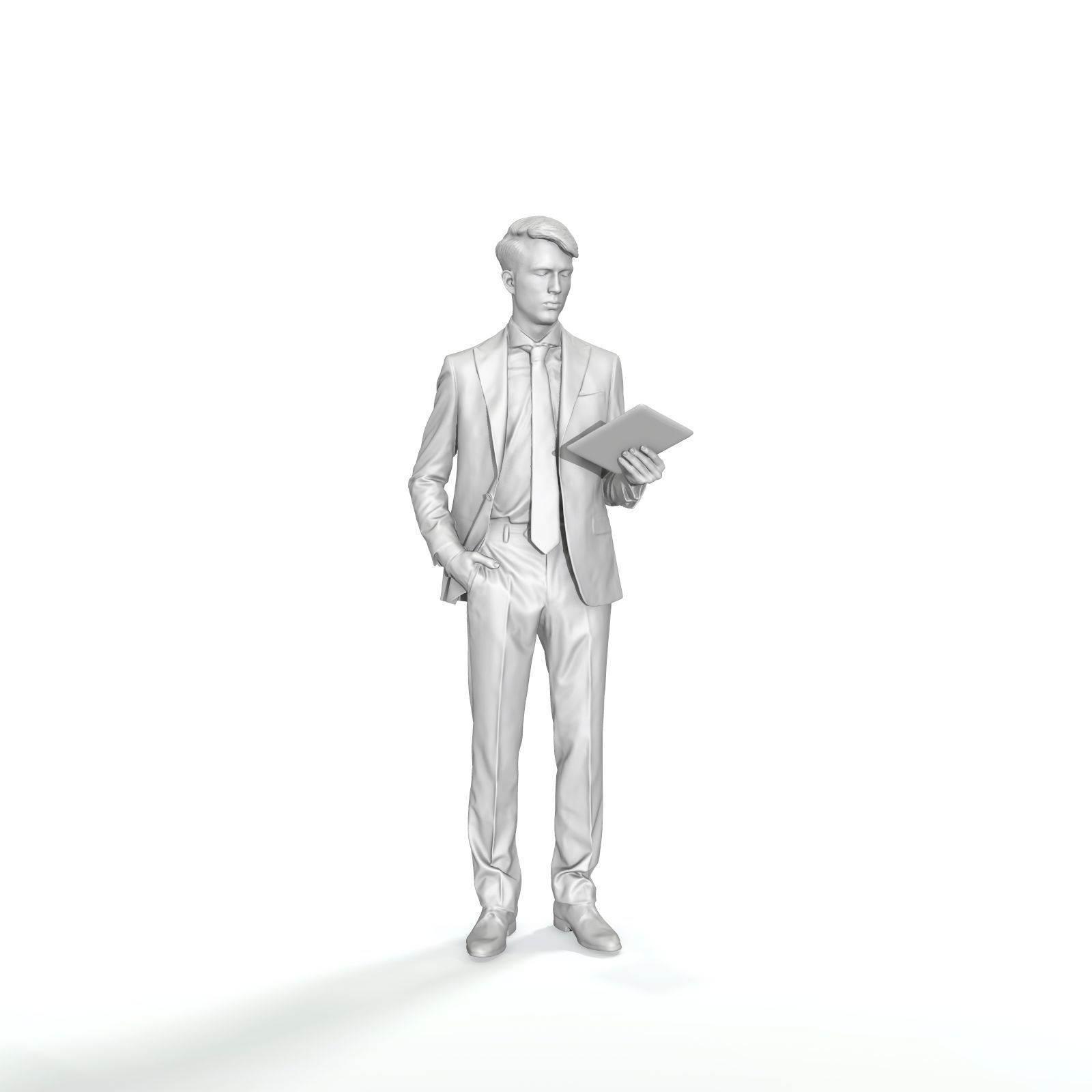 Standing Business Man Reading Tablet BMan0312-HD2-O02P01-S 3D model_15