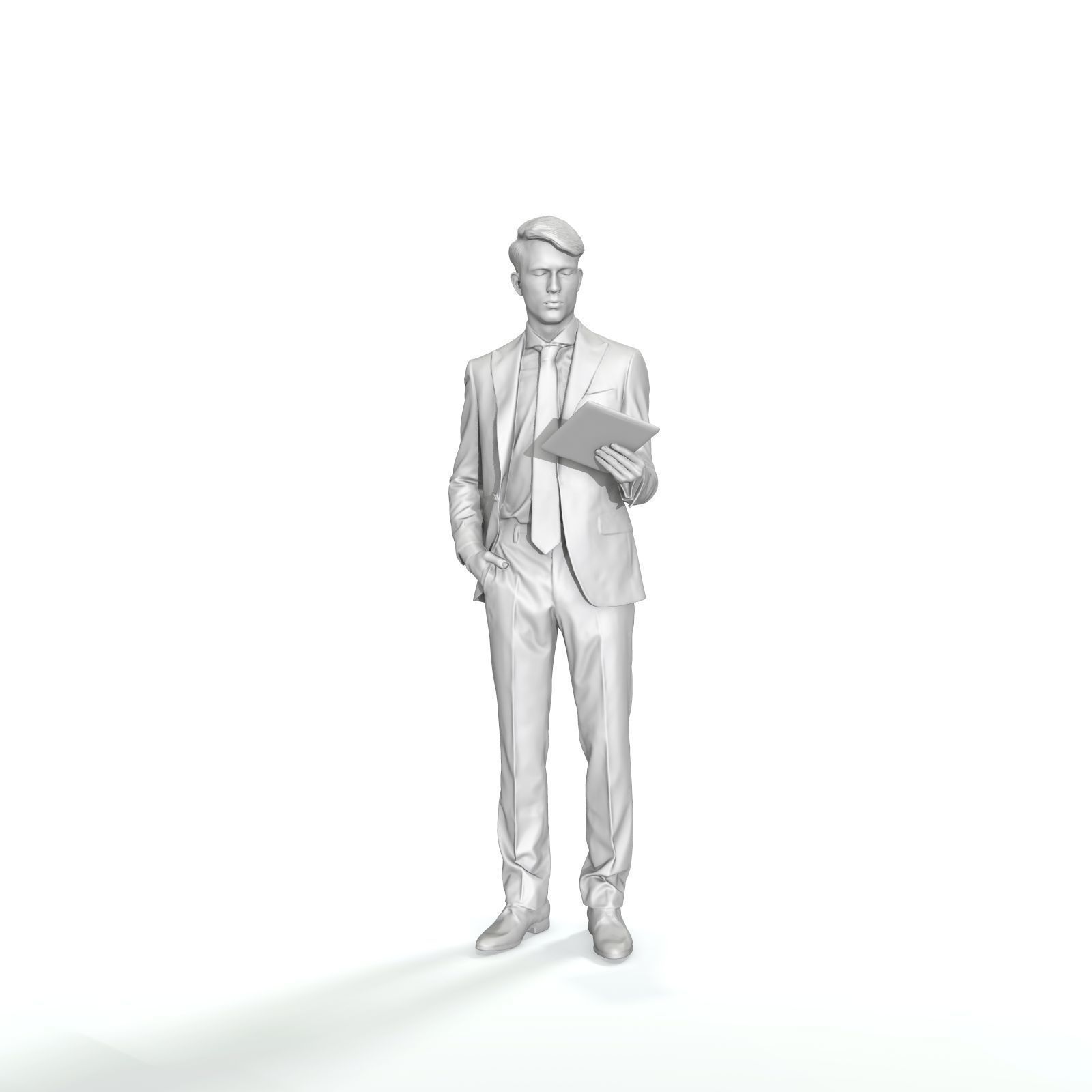 Standing Business Man Reading Tablet BMan0312-HD2-O02P01-S 3D model_24