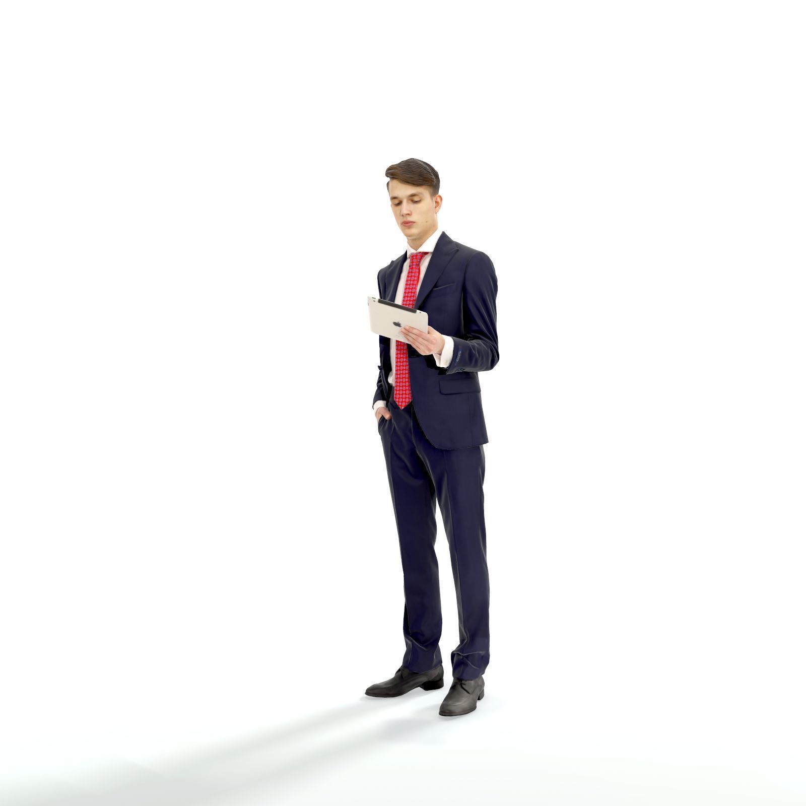 Standing Business Man Reading Tablet BMan0312-HD2-O02P01-S 3D model_41