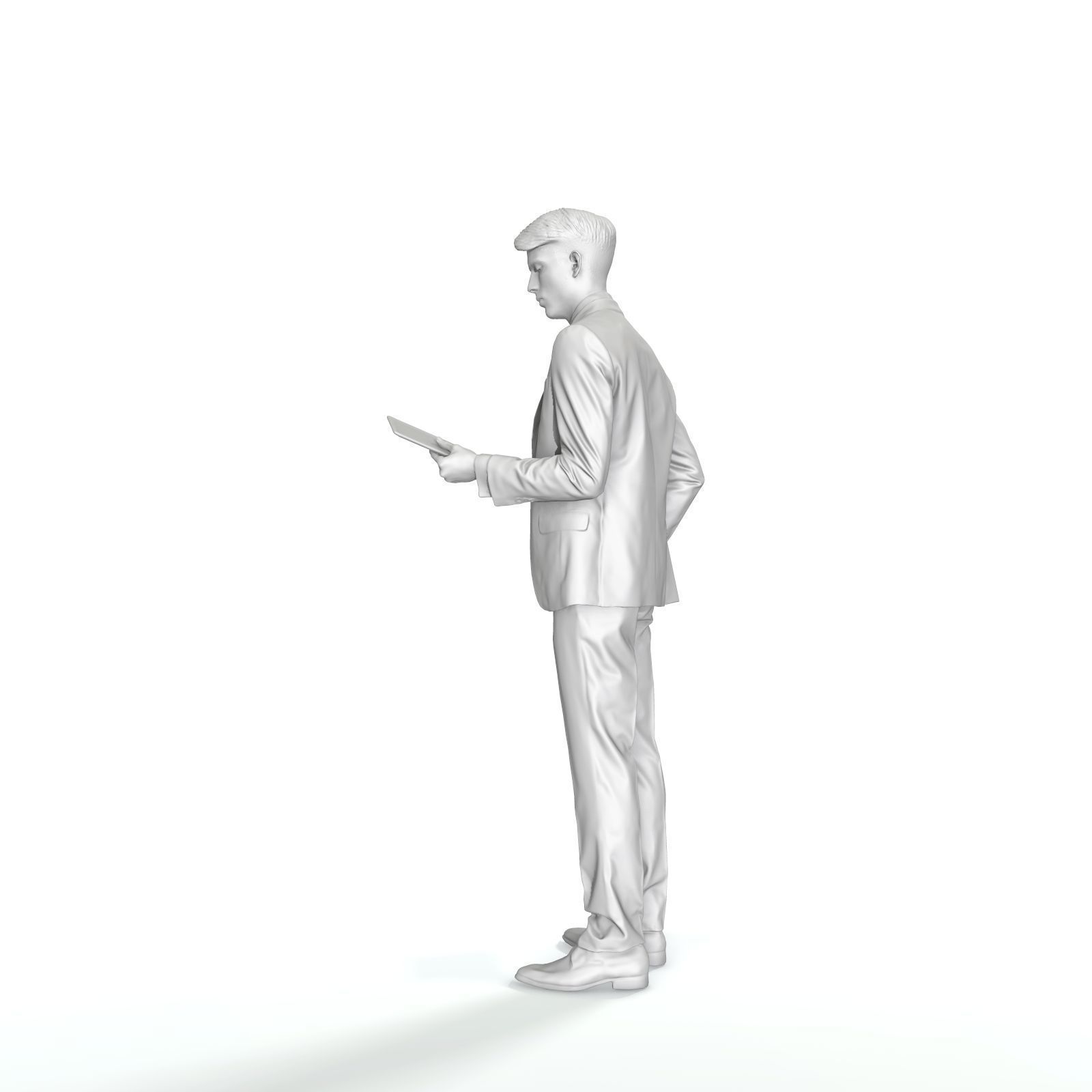 Standing Business Man Reading Tablet BMan0312-HD2-O02P01-S 3D model_7