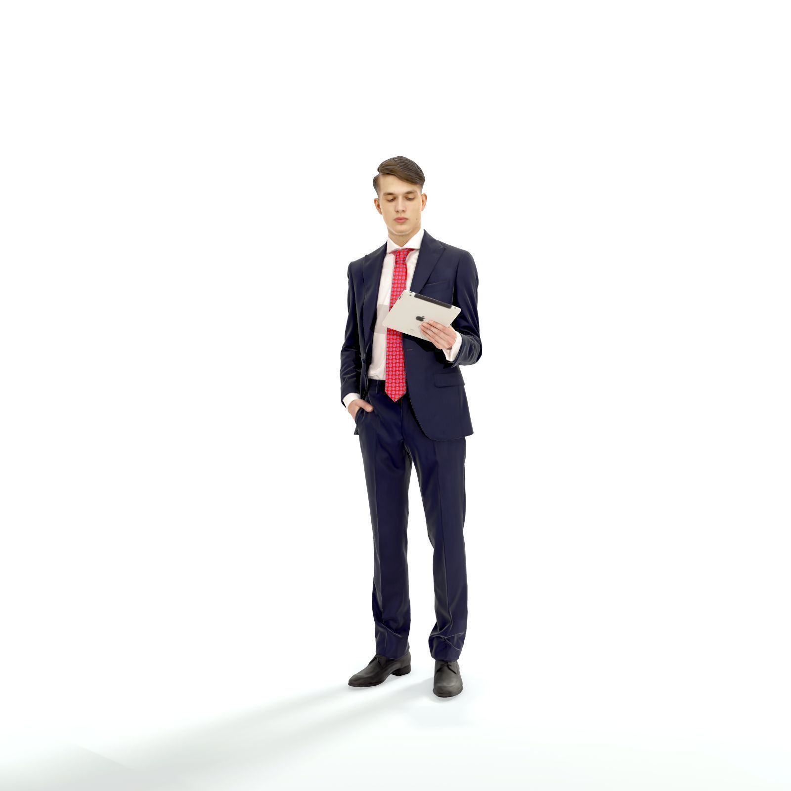 Standing Business Man Reading Tablet BMan0312-HD2-O02P01-S 3D model_53