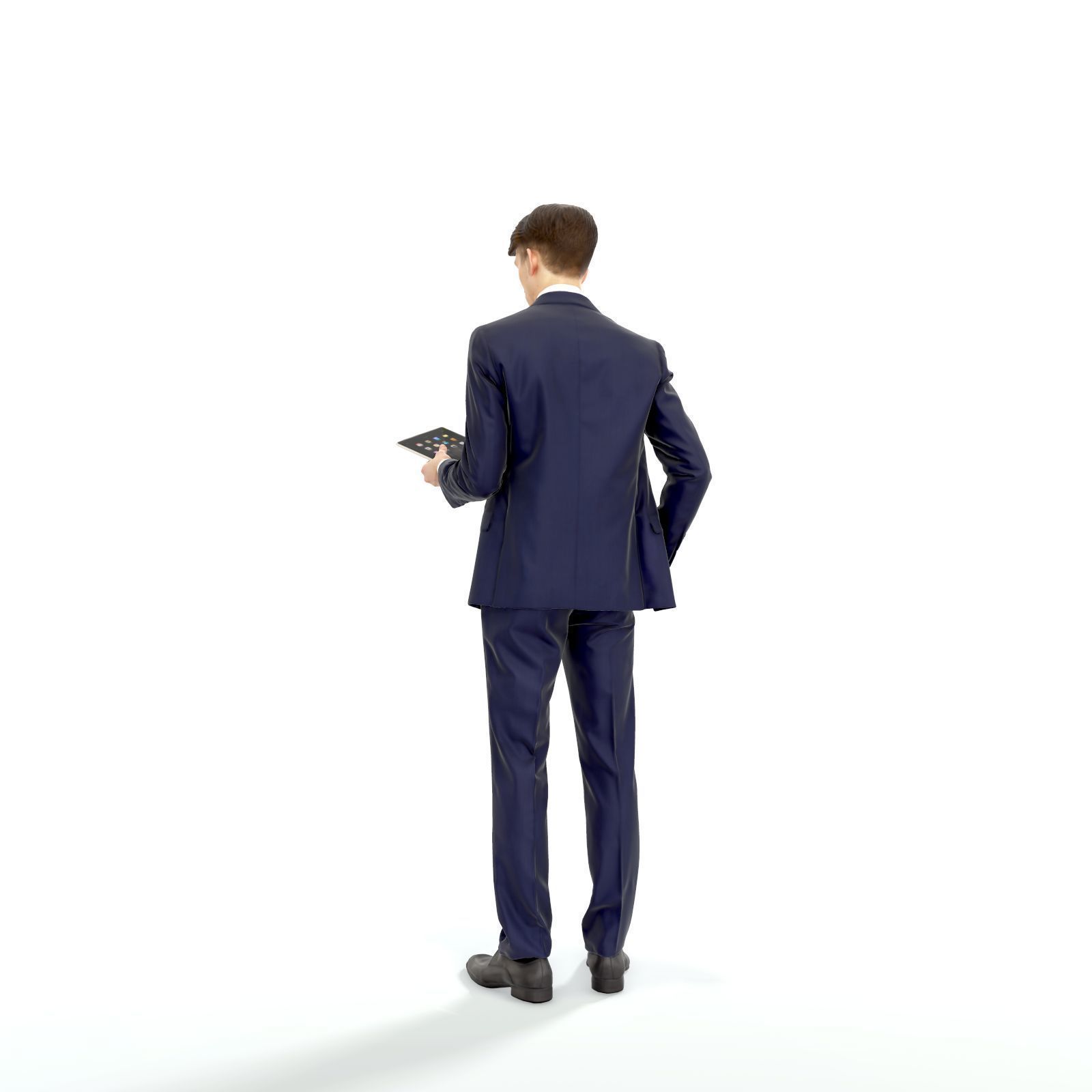 Standing Business Man Reading Tablet BMan0312-HD2-O02P01-S 3D model_29