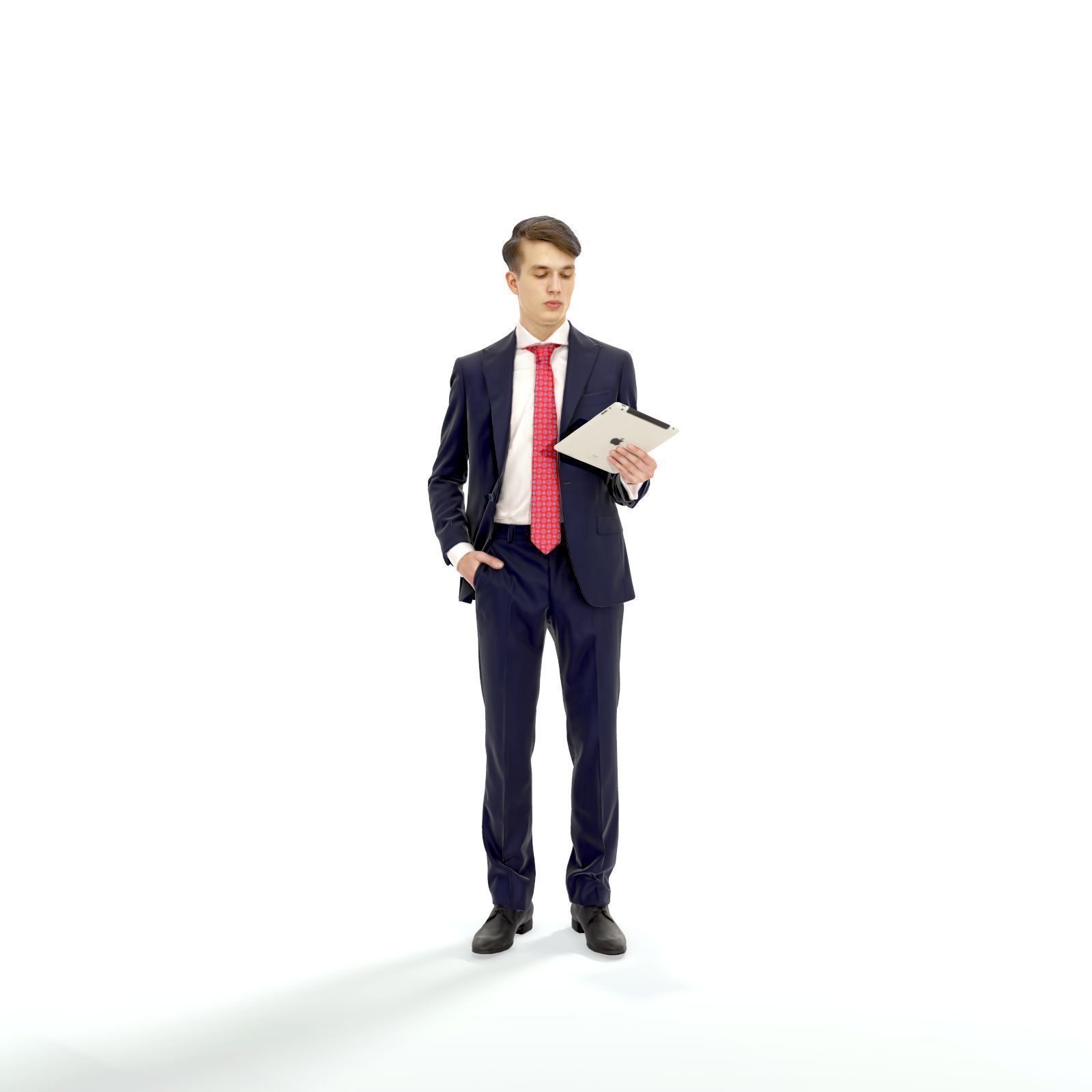 Standing Business Man Reading Tablet BMan0312-HD2-O02P01-S 3D model_17