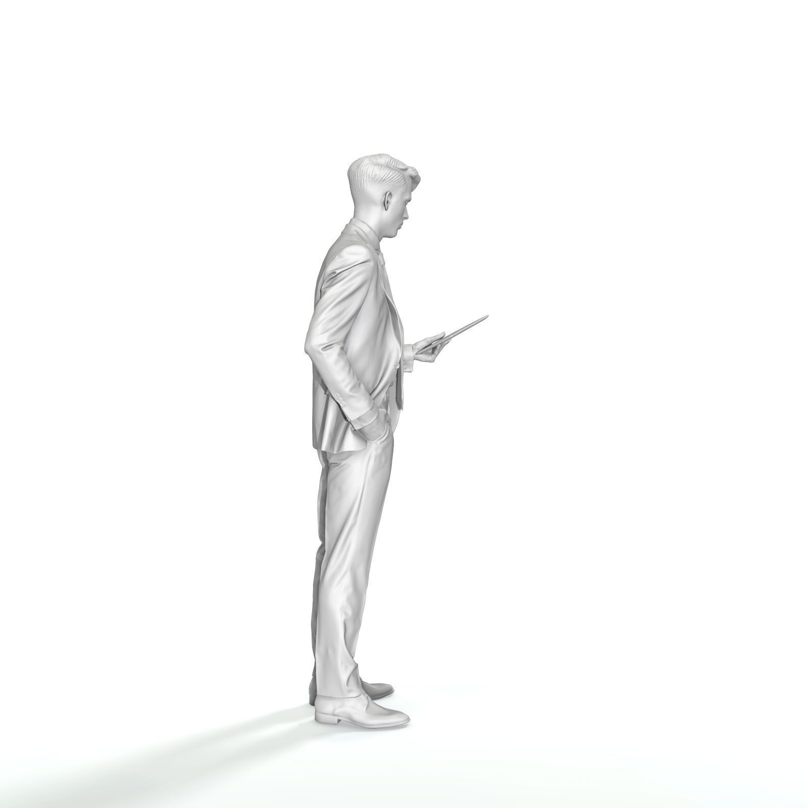 Standing Business Man Reading Tablet BMan0312-HD2-O02P01-S 3D model_9