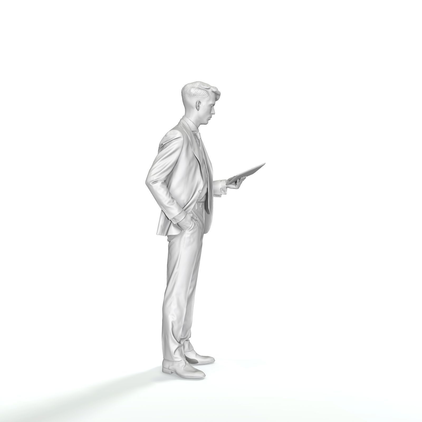 Standing Business Man Reading Tablet BMan0312-HD2-O02P01-S 3D model_63