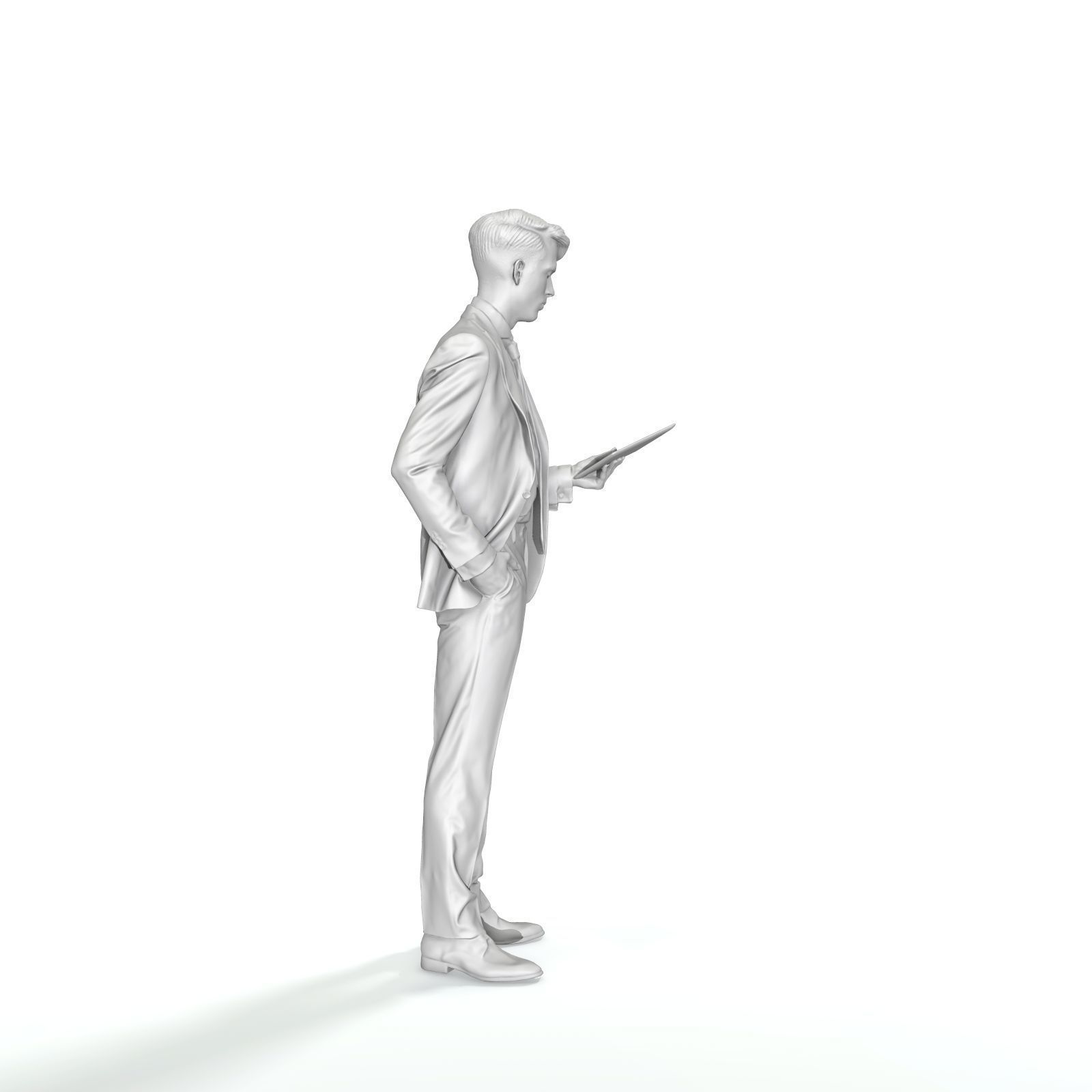 Standing Business Man Reading Tablet BMan0312-HD2-O02P01-S 3D model_6