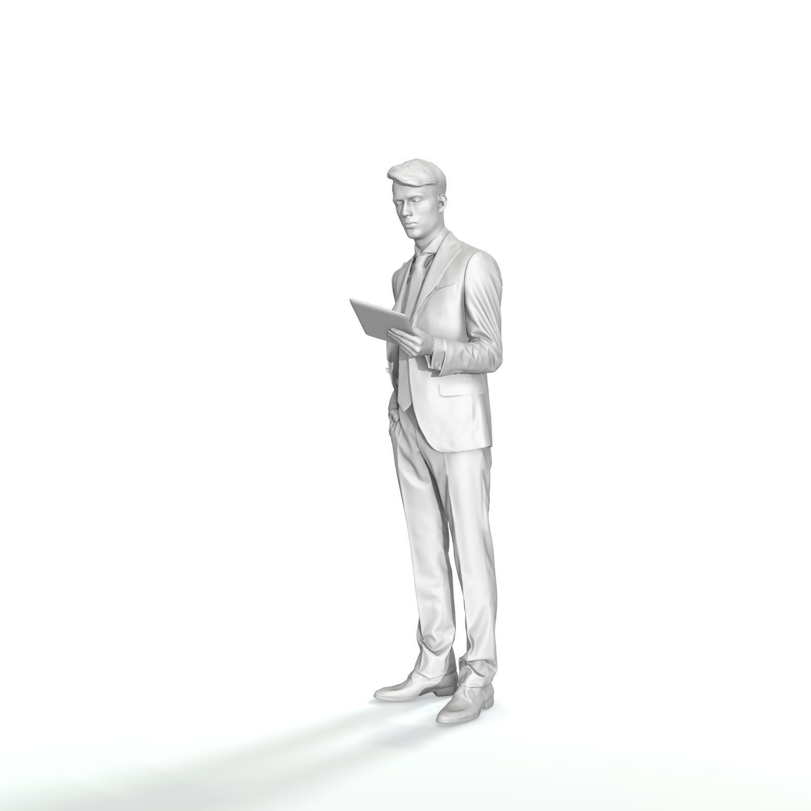Standing Business Man Reading Tablet BMan0312-HD2-O02P01-S 3D model_18