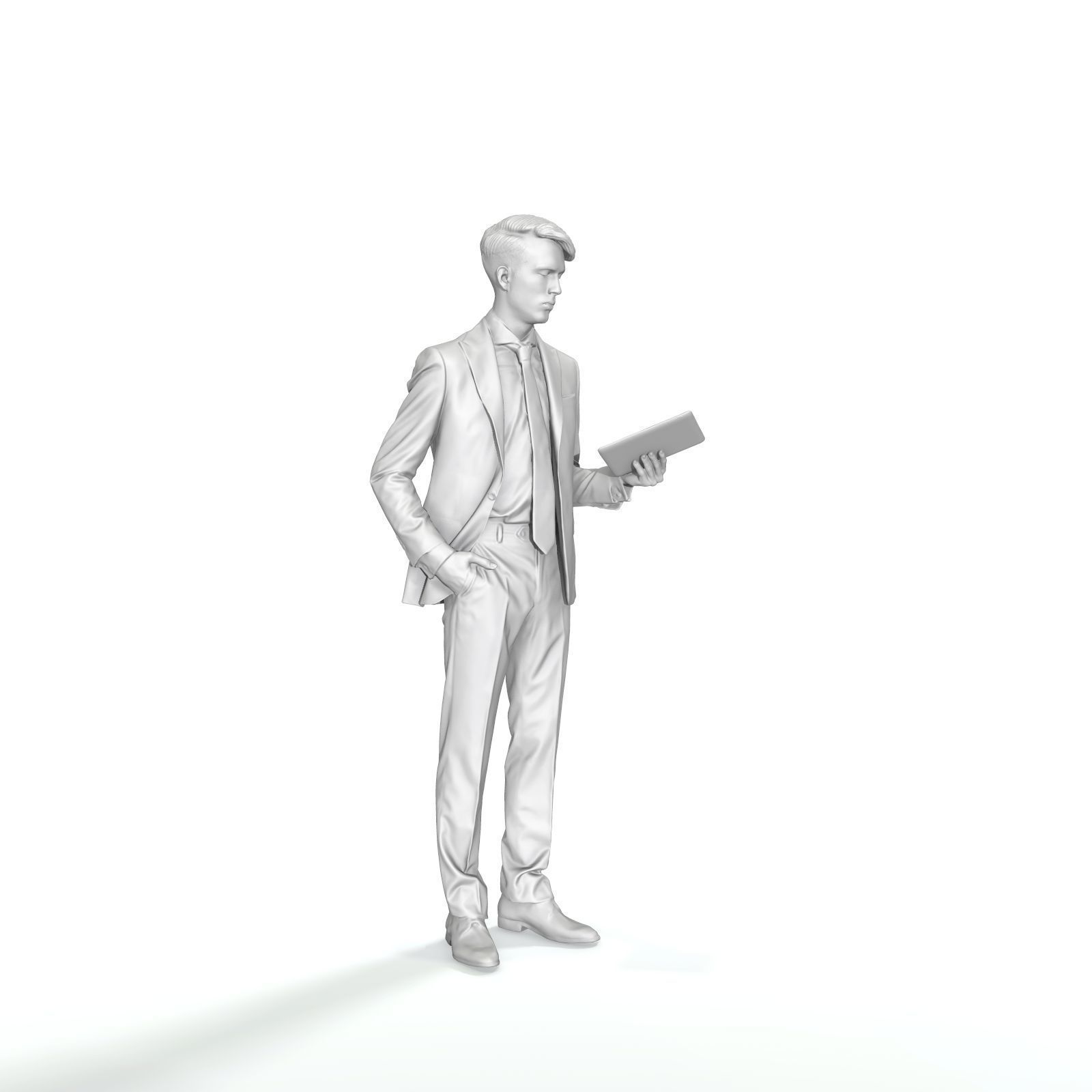 Standing Business Man Reading Tablet BMan0312-HD2-O02P01-S 3D model_59