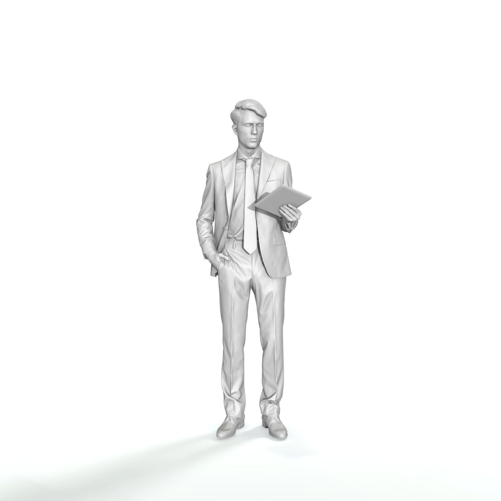 Standing Business Man Reading Tablet BMan0312-HD2-O02P01-S 3D model_62