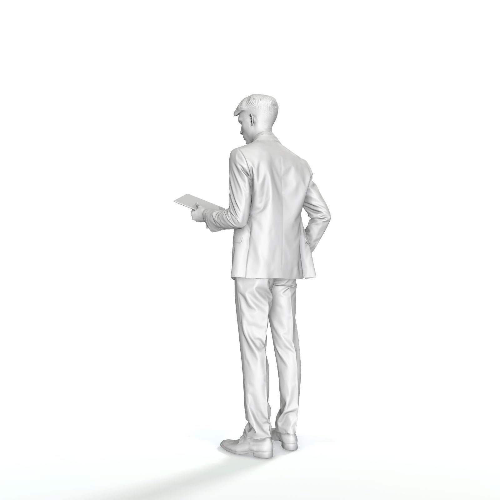 Standing Business Man Reading Tablet BMan0312-HD2-O02P01-S 3D model_14