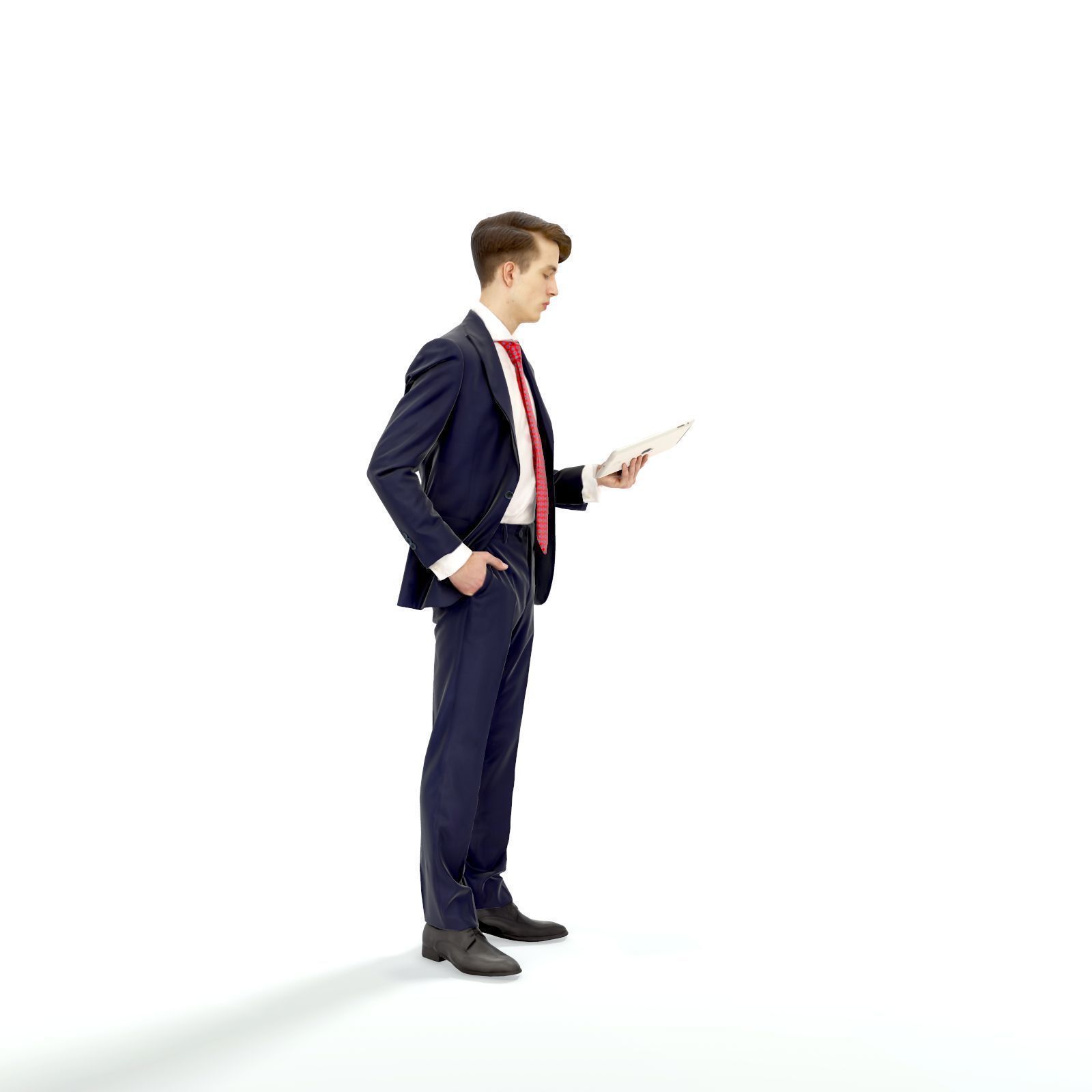 Standing Business Man Reading Tablet BMan0312-HD2-O02P01-S 3D model_13