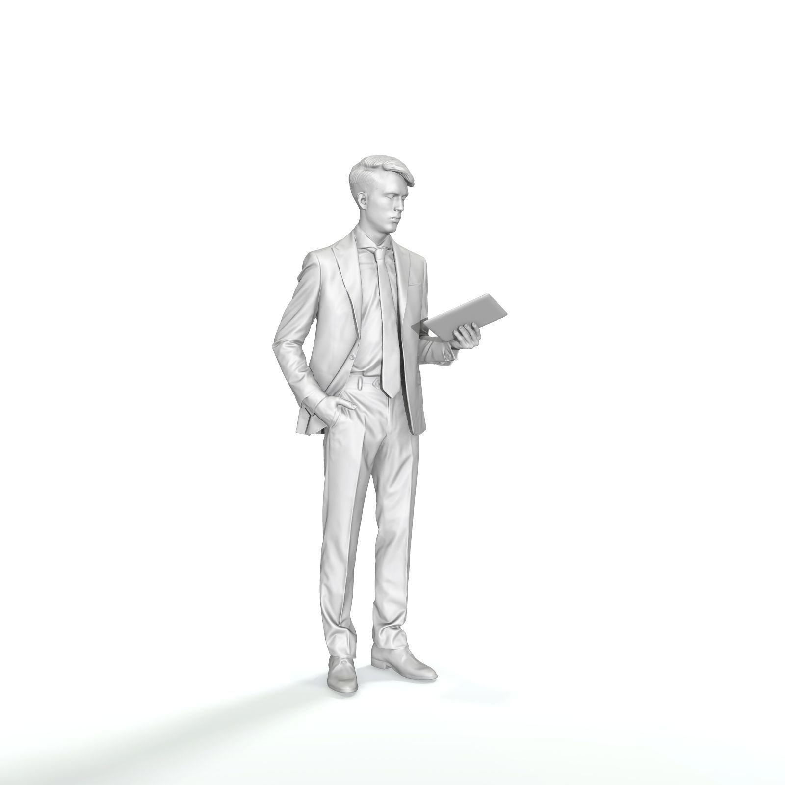 Standing Business Man Reading Tablet BMan0312-HD2-O02P01-S 3D model_16