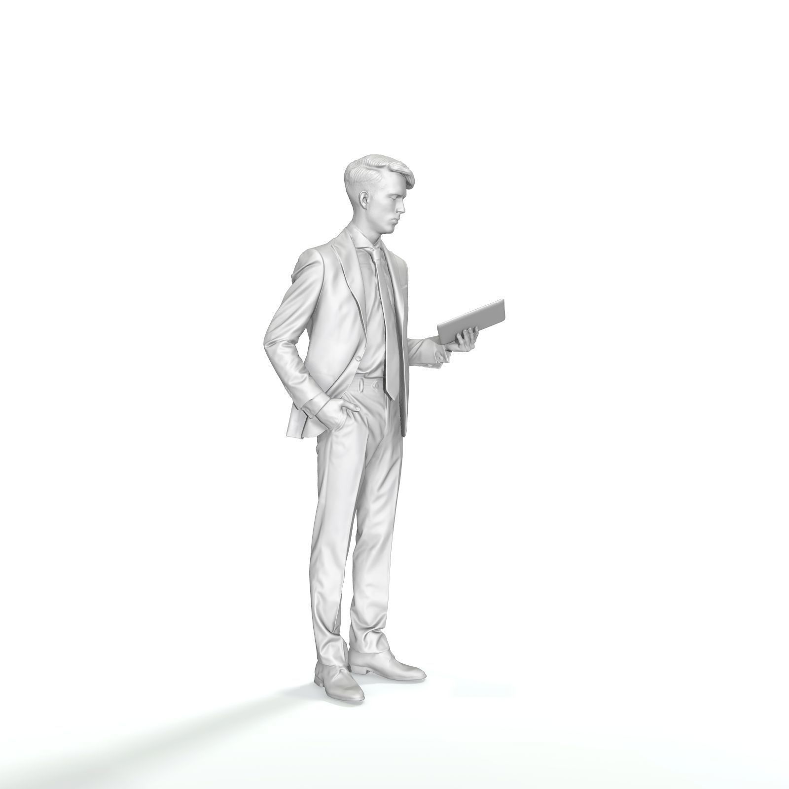 Standing Business Man Reading Tablet BMan0312-HD2-O02P01-S 3D model_45