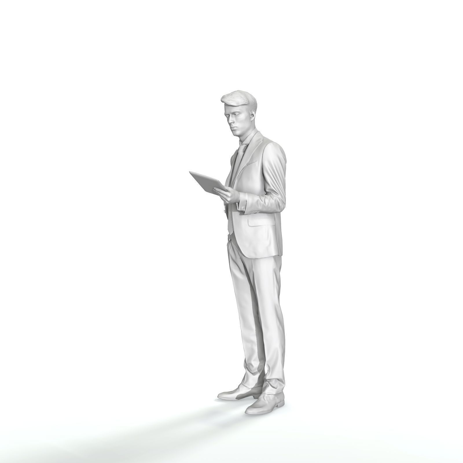 Standing Business Man Reading Tablet BMan0312-HD2-O02P01-S 3D model_74