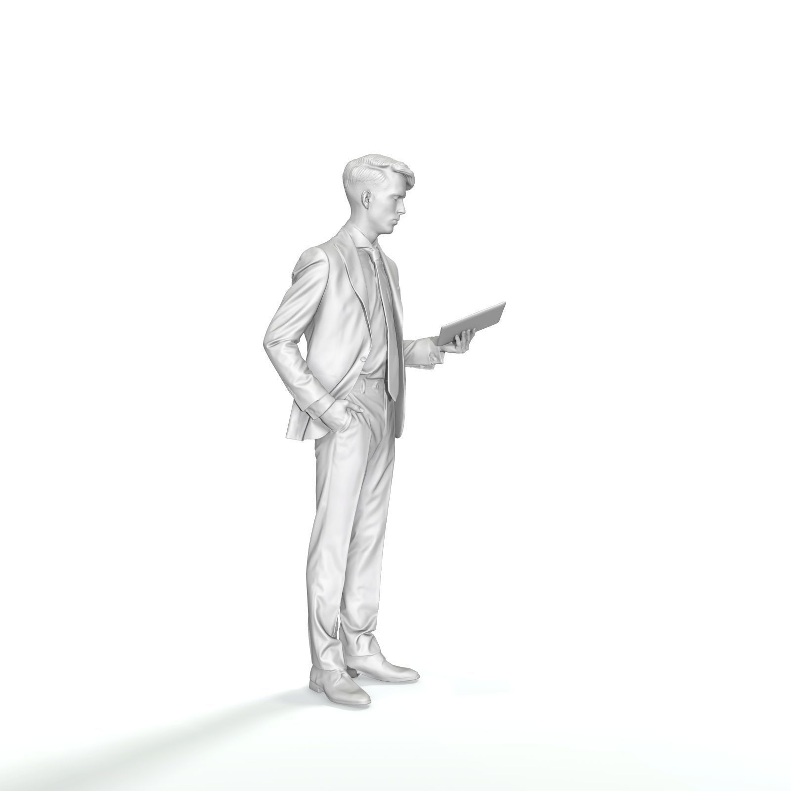 Standing Business Man Reading Tablet BMan0312-HD2-O02P01-S 3D model_57