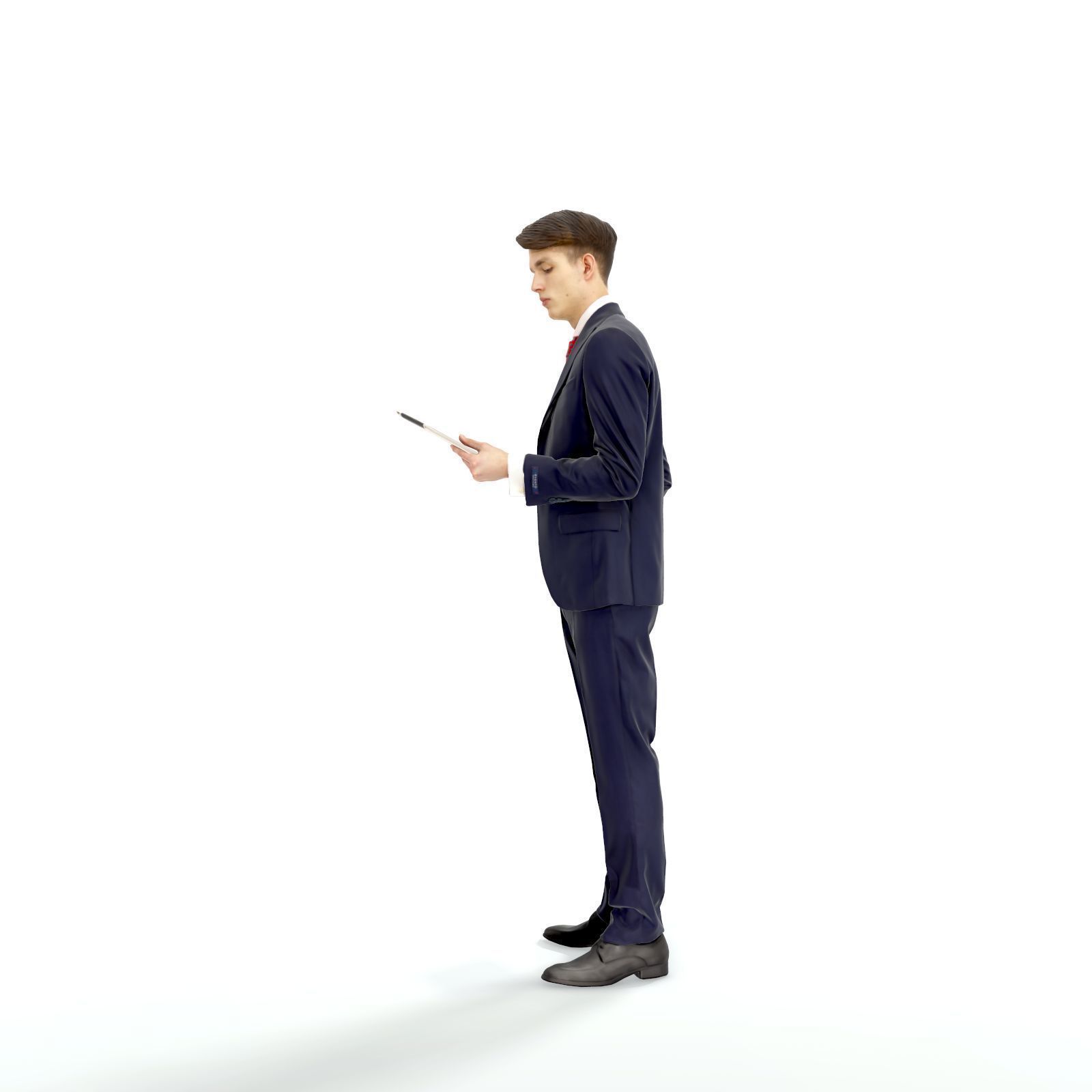 Standing Business Man Reading Tablet BMan0312-HD2-O02P01-S 3D model_5