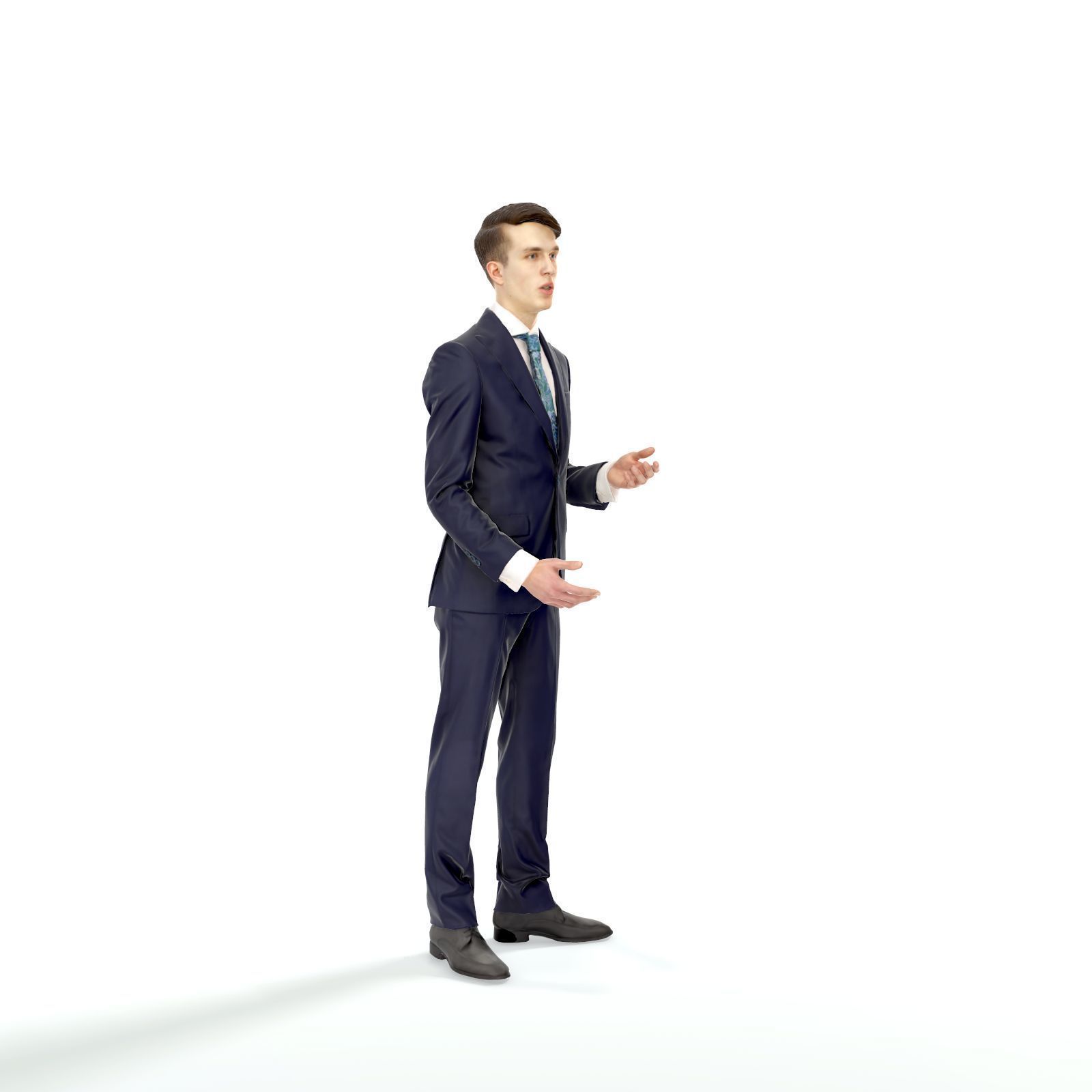 Talking Business Man with Black Suit BMan0312-HD2-O01P01-S 3D model_1
