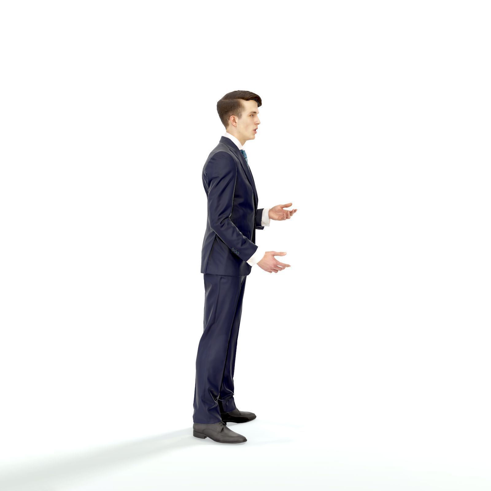 Talking Business Man with Black Suit BMan0312-HD2-O01P01-S 3D model_2