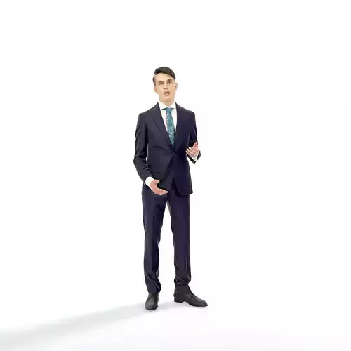 Talking Business Man with Black Suit BMan0312-HD2-O01P01-S