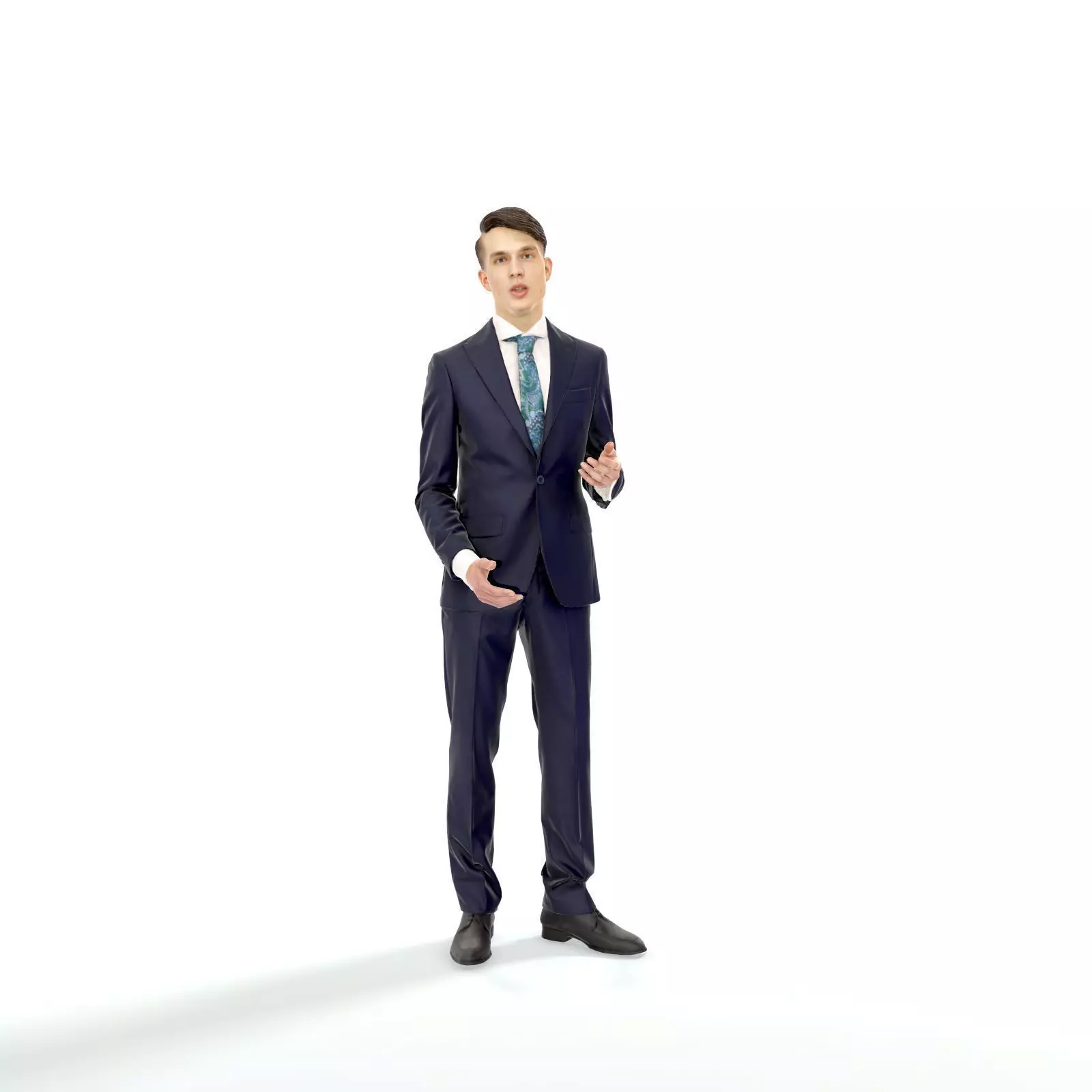 Talking Business Man with Black Suit BMan0312-HD2-O01P01-S 3D model_0