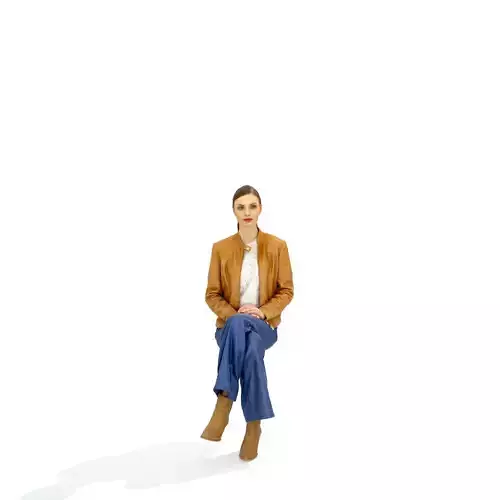 Woman Sitting Cross-Legged with Jacked CWom0326-HD2-O03P01-S 3D model