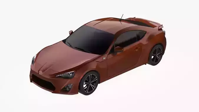 2012 Toyota GT86 Low-poly 3D model