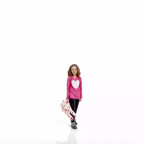 Small Girl Laughing with a Toy CGirl0006-HD2-O01P01-S