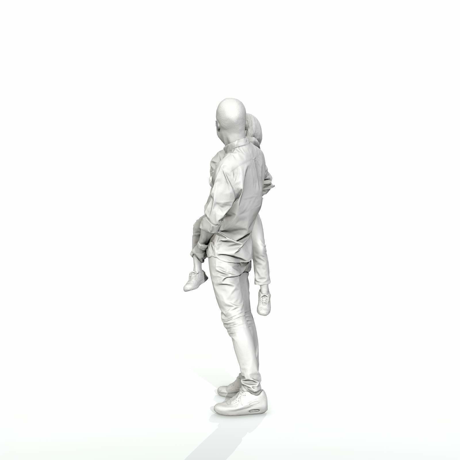 Happy Man Carrying Small Girl CFam0301-HD2-O01P01-S 3D model_9