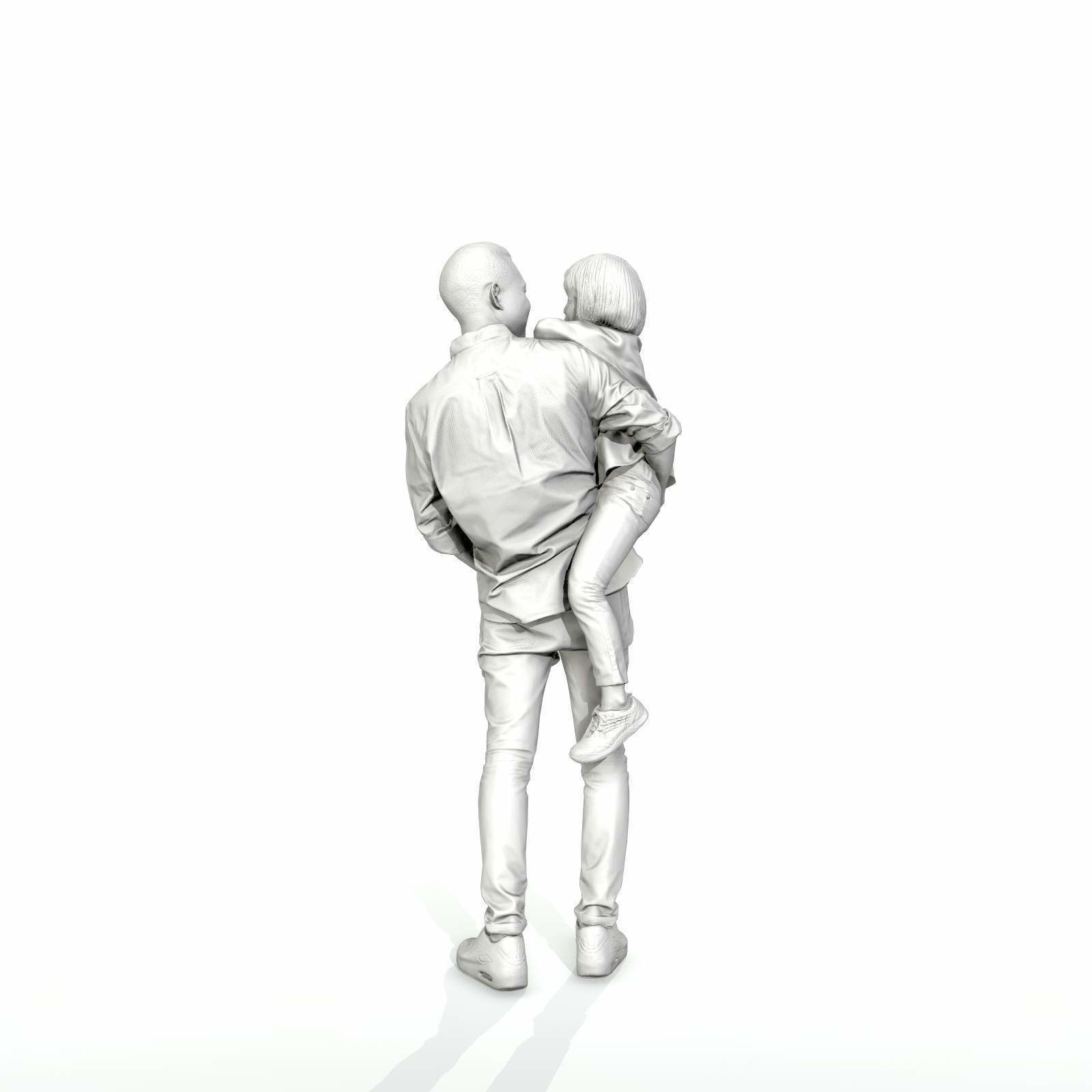 Happy Man Carrying Small Girl CFam0301-HD2-O01P01-S 3D model_48