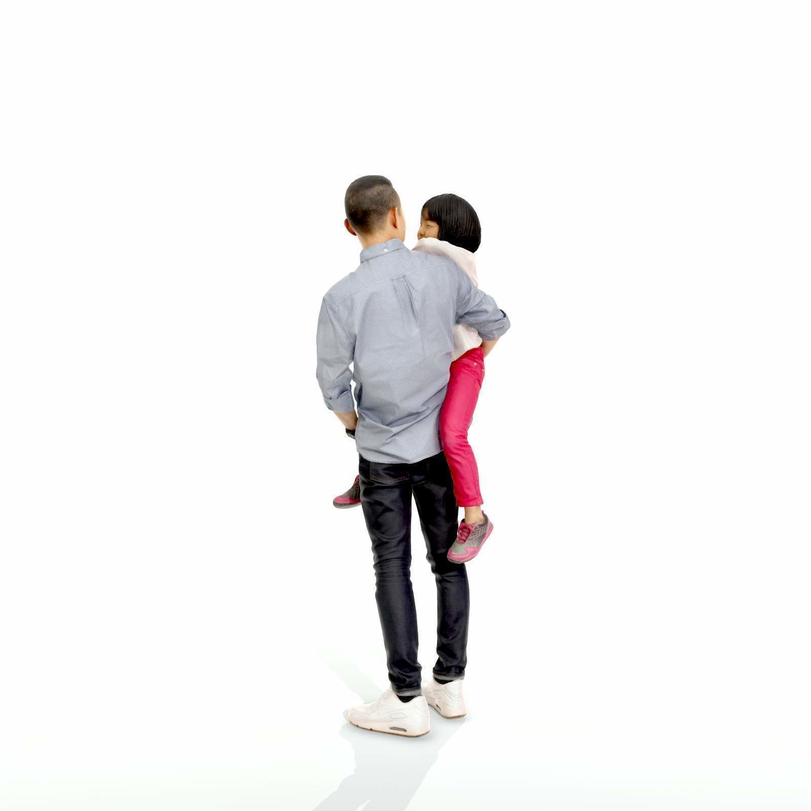 Happy Man Carrying Small Girl CFam0301-HD2-O01P01-S 3D model_64