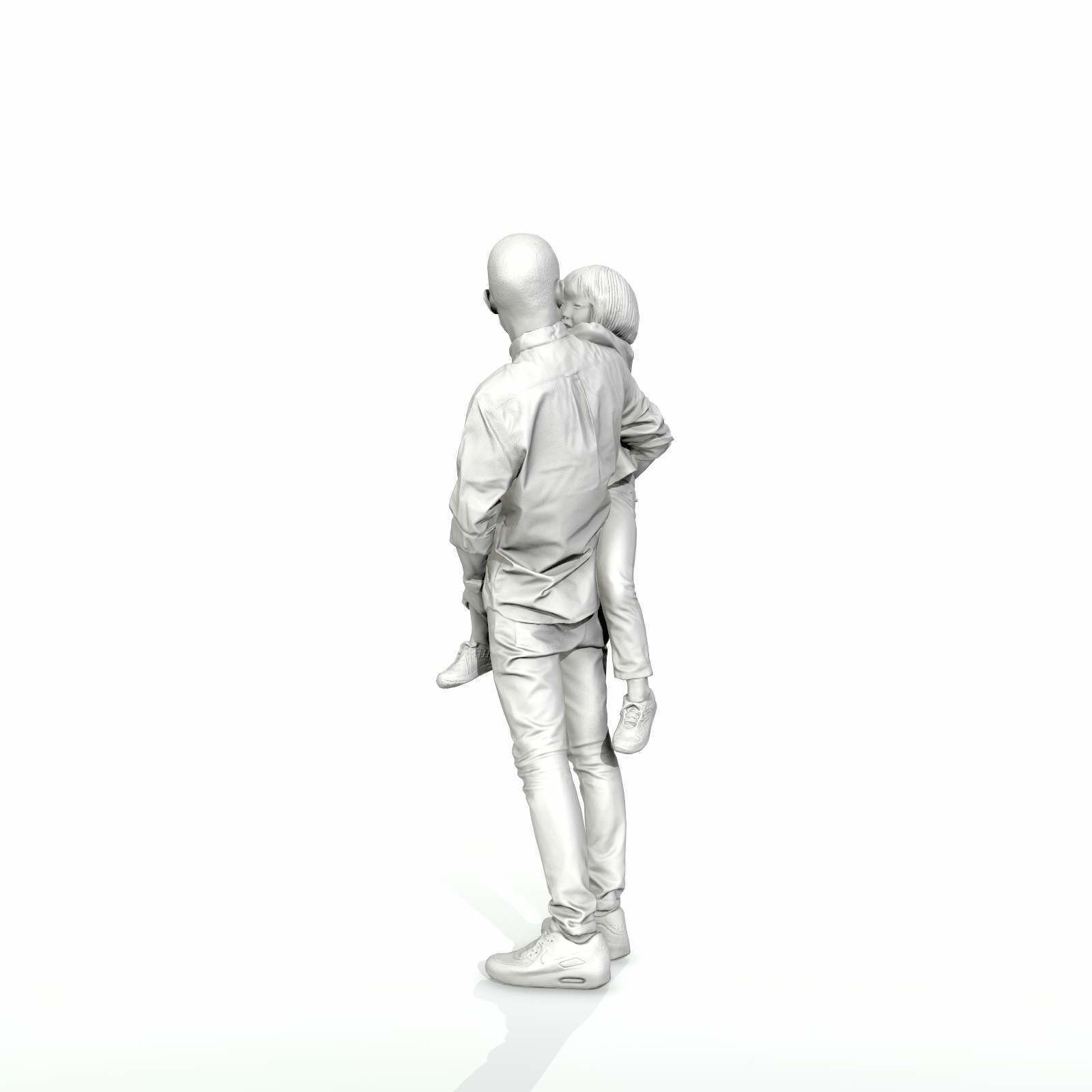 Happy Man Carrying Small Girl CFam0301-HD2-O01P01-S 3D model_23