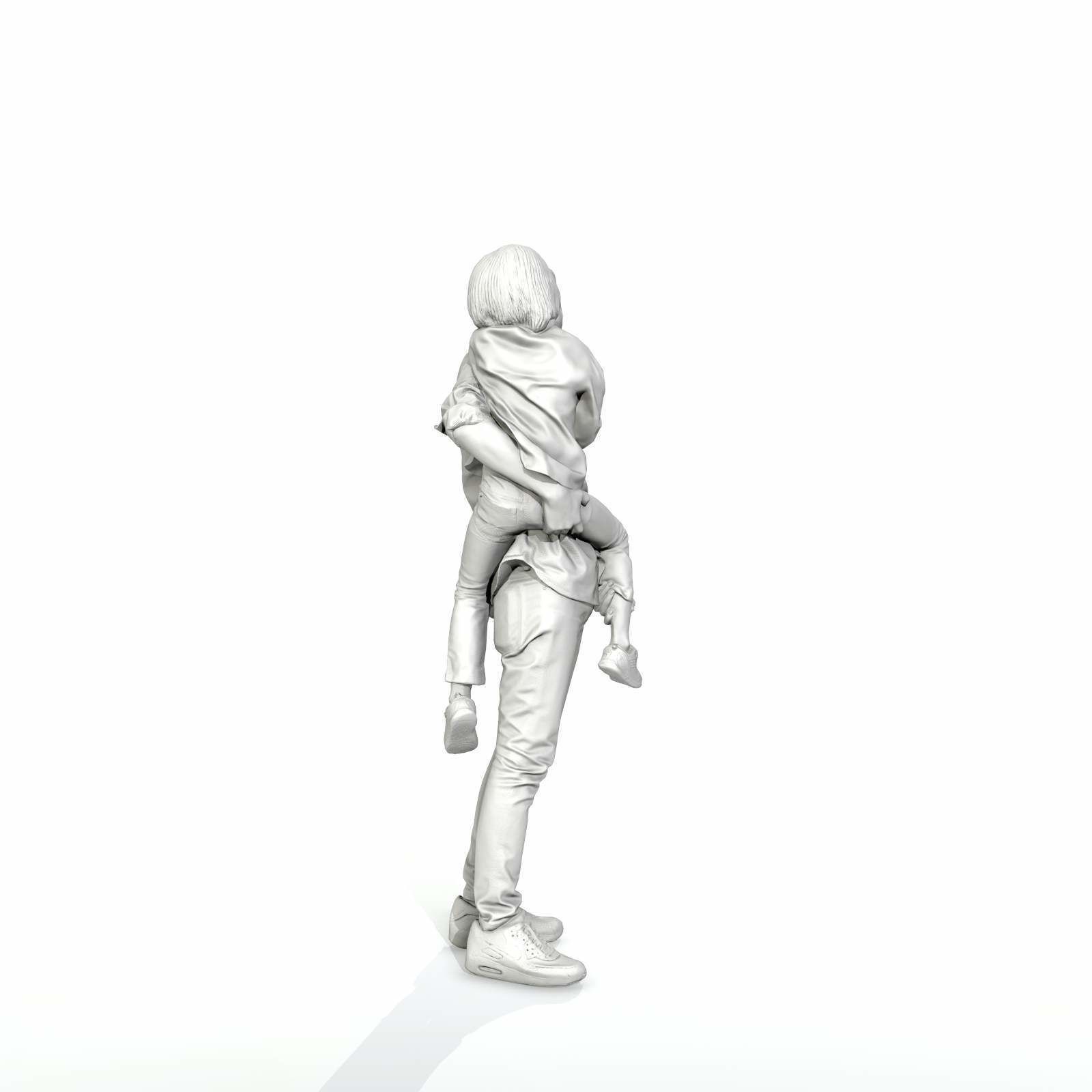 Happy Man Carrying Small Girl CFam0301-HD2-O01P01-S 3D model_67