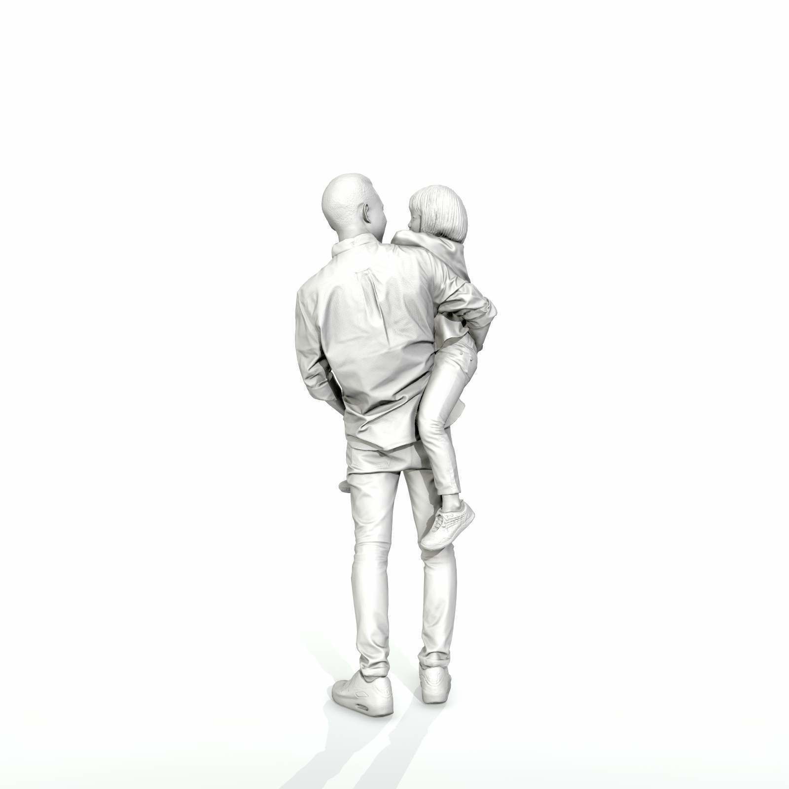 Happy Man Carrying Small Girl CFam0301-HD2-O01P01-S 3D model_41