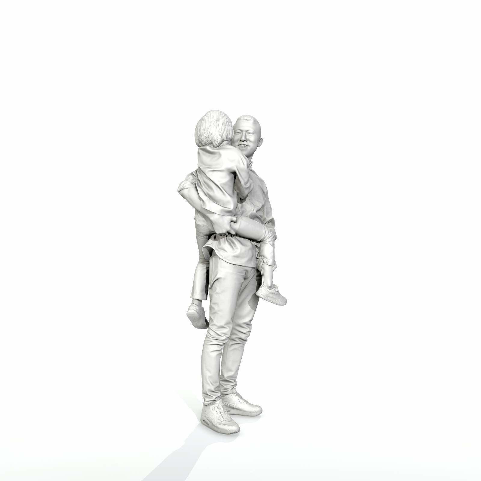 Happy Man Carrying Small Girl CFam0301-HD2-O01P01-S 3D model_16