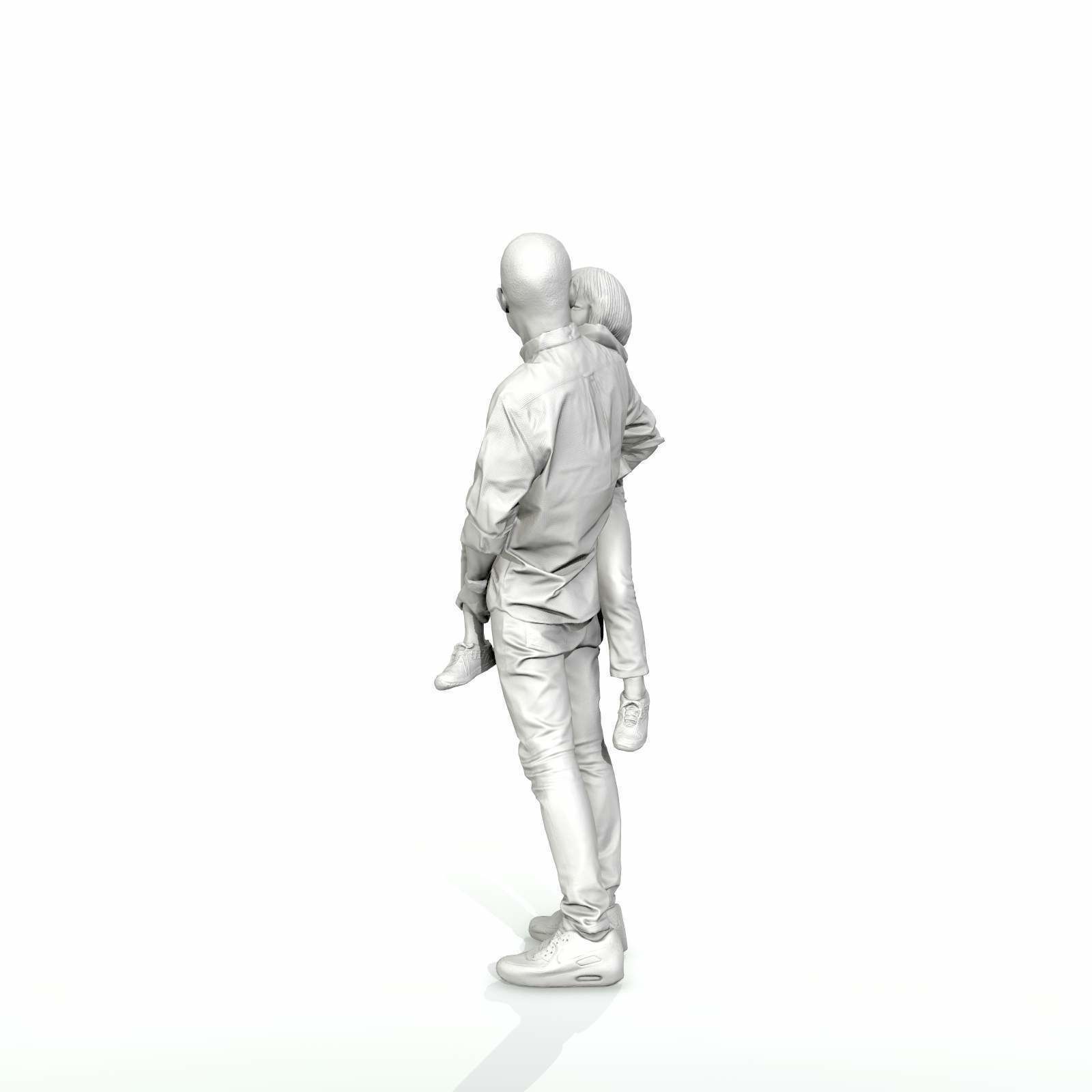 Happy Man Carrying Small Girl CFam0301-HD2-O01P01-S 3D model_38