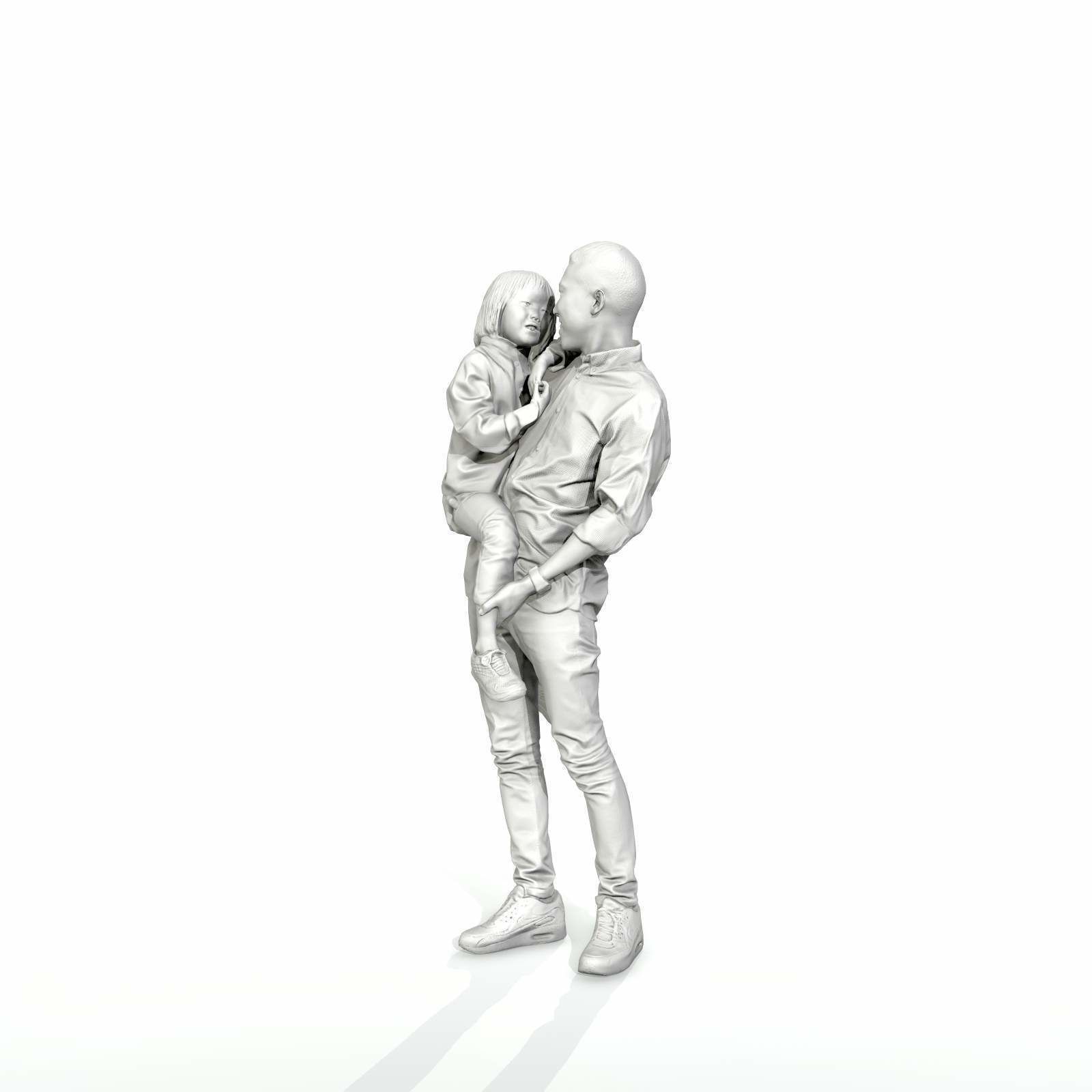Happy Man Carrying Small Girl CFam0301-HD2-O01P01-S 3D model_34