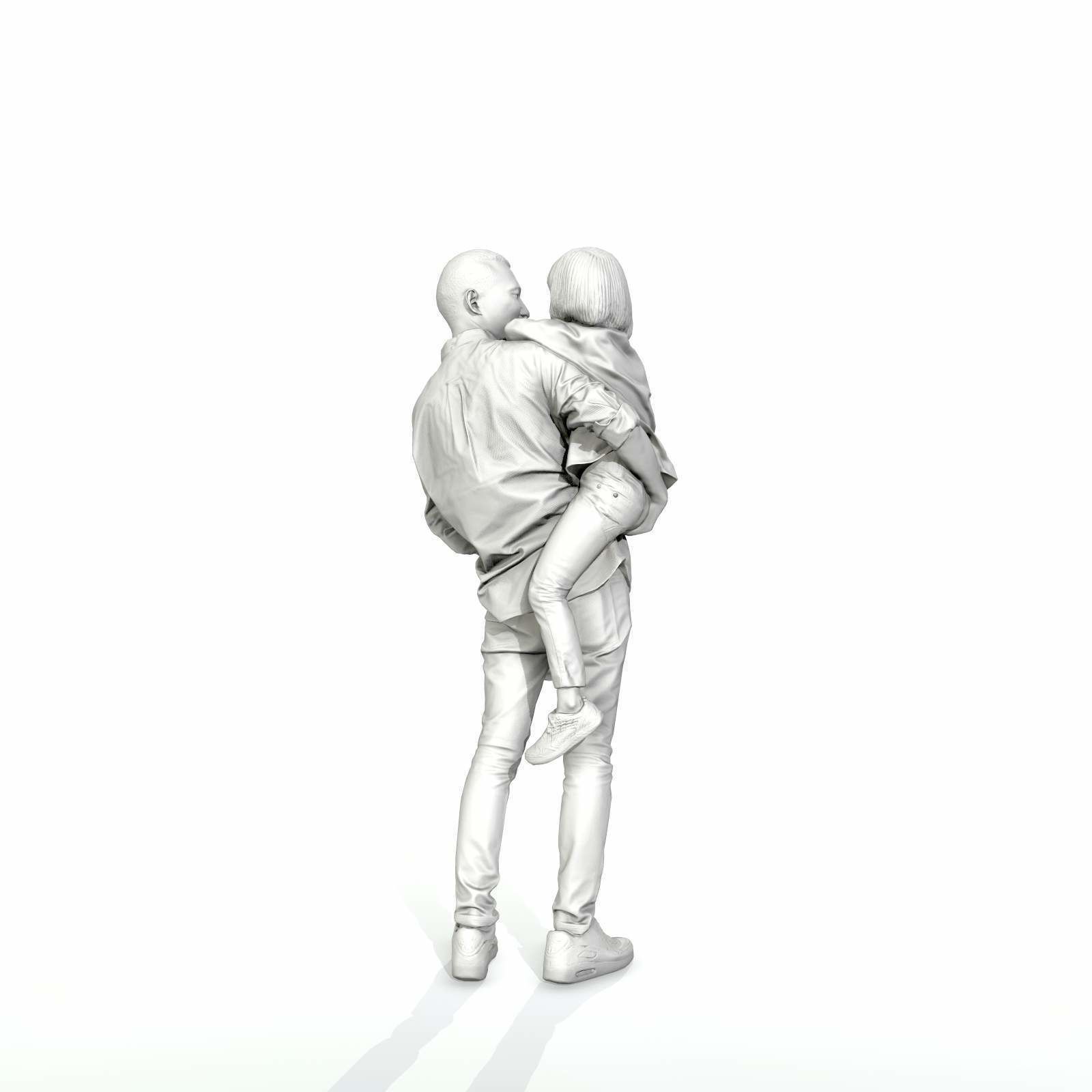 Happy Man Carrying Small Girl CFam0301-HD2-O01P01-S 3D model_35