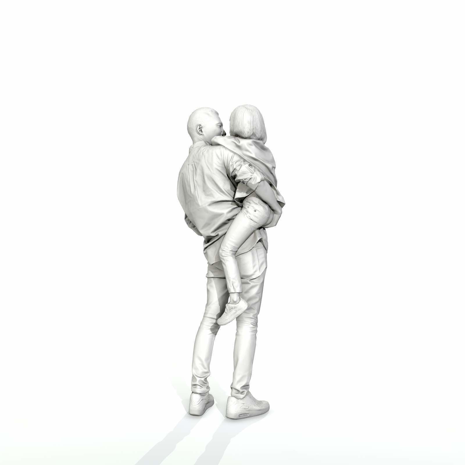 Happy Man Carrying Small Girl CFam0301-HD2-O01P01-S 3D model_44