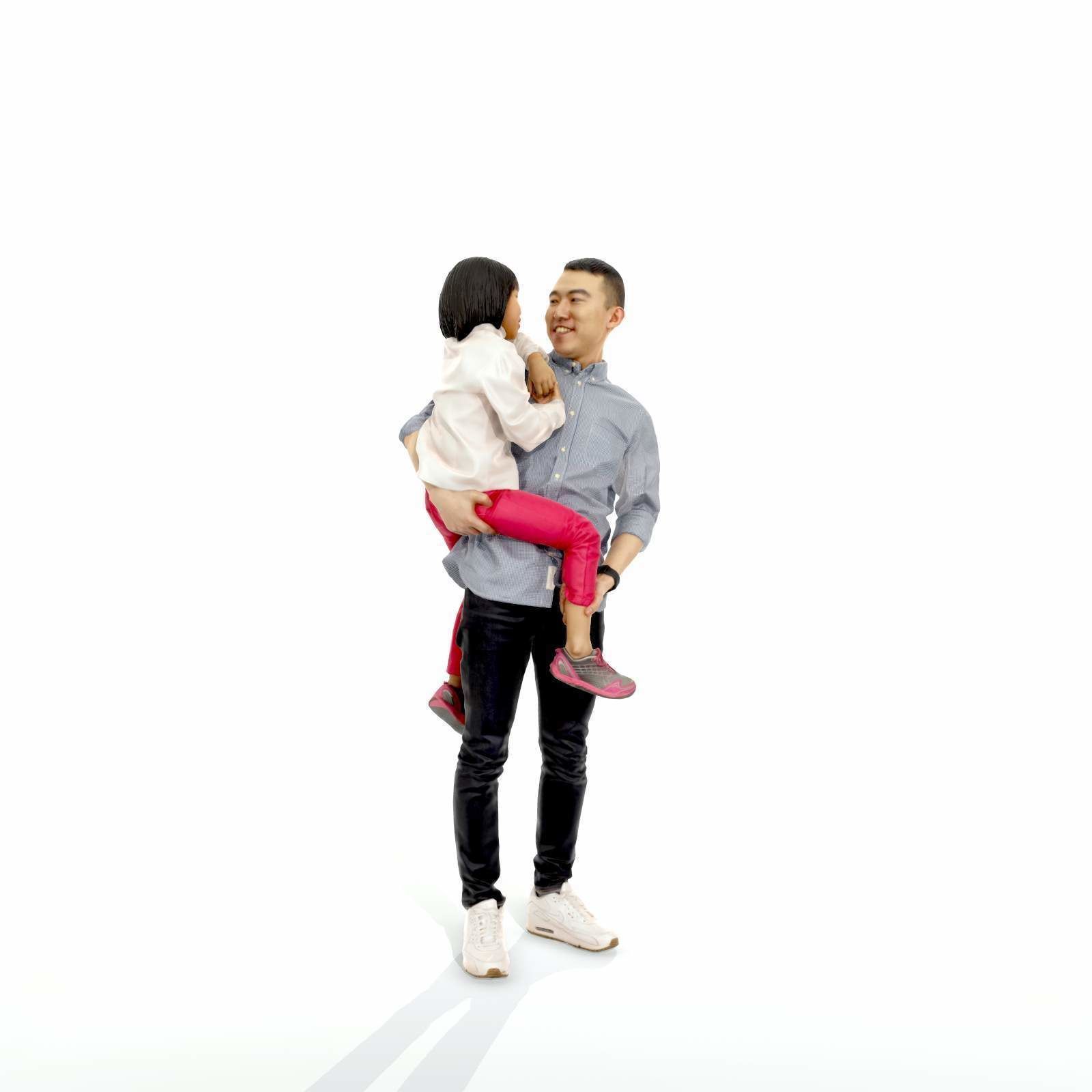 Happy Man Carrying Small Girl CFam0301-HD2-O01P01-S 3D model_54